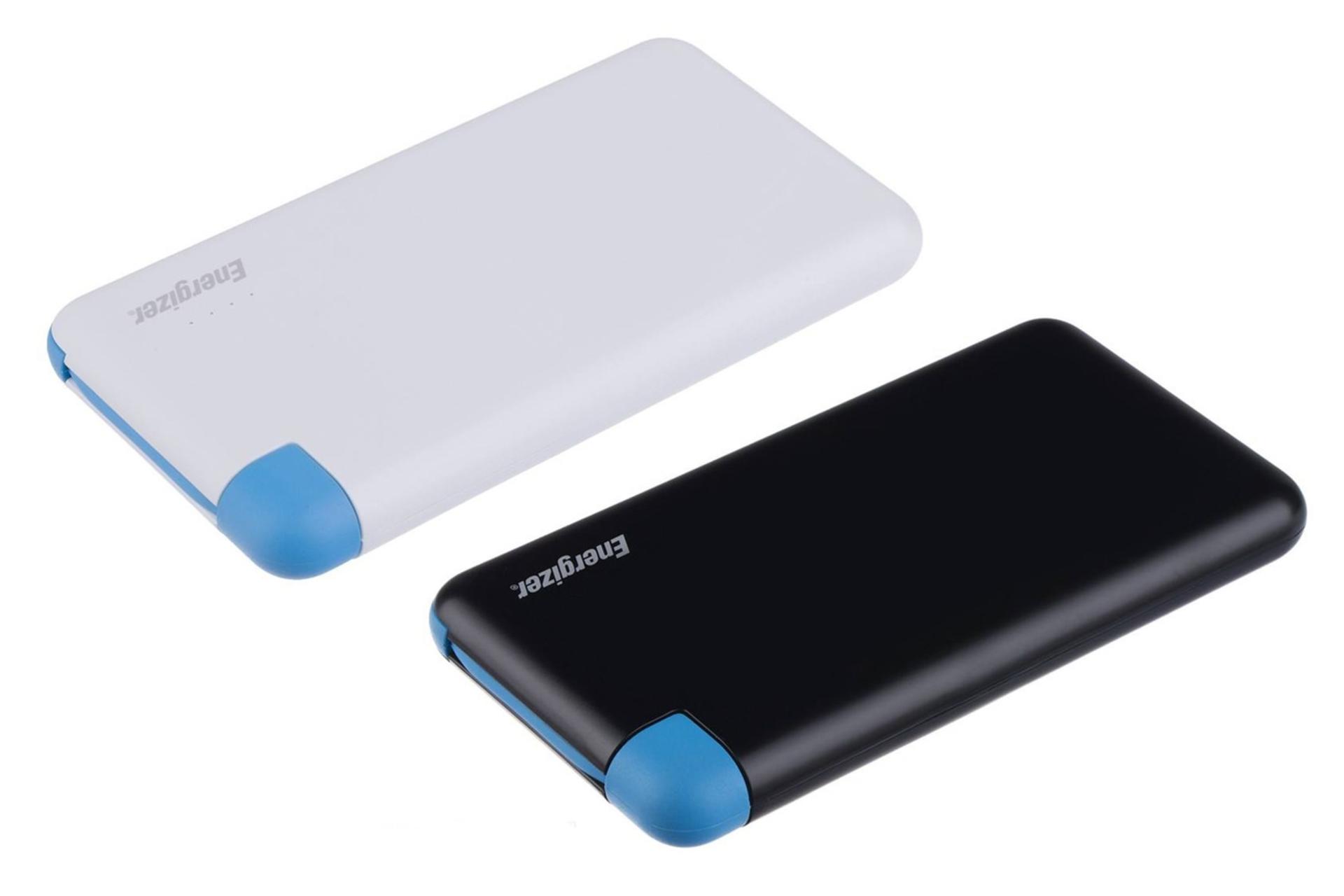 نمای کناری پاور بانک انرجایزر UE8001 با ظرفیت 8000 میلی‌آمپر ساعت Energizer UE8001 8000mAh سفید مش