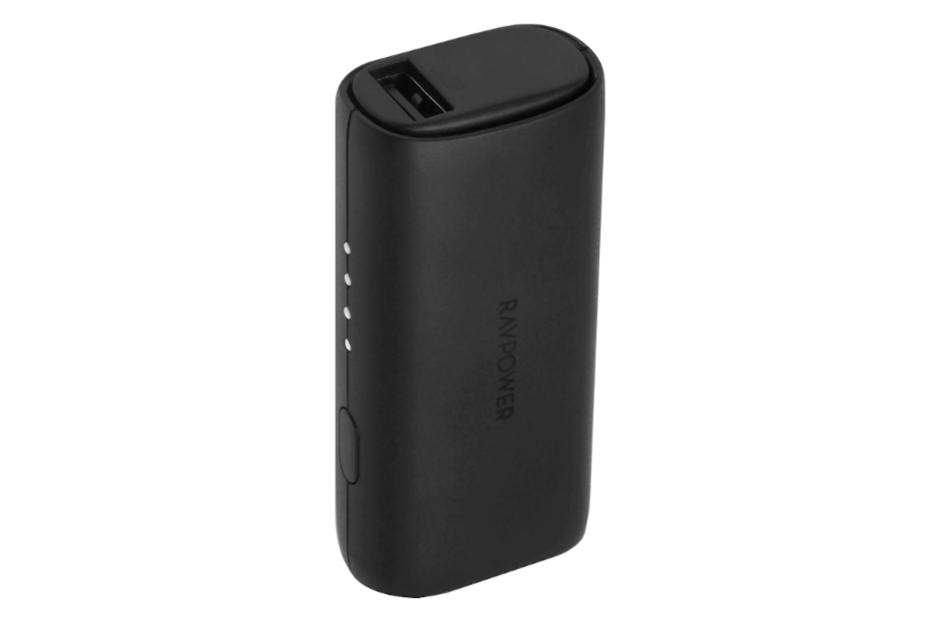 درگاه پاور بانک راوپاور RP-PB168 با ظرفیت 3350 میلی‌آمپر ساعت RAVPower RP-PB168 3350mAh مشکی