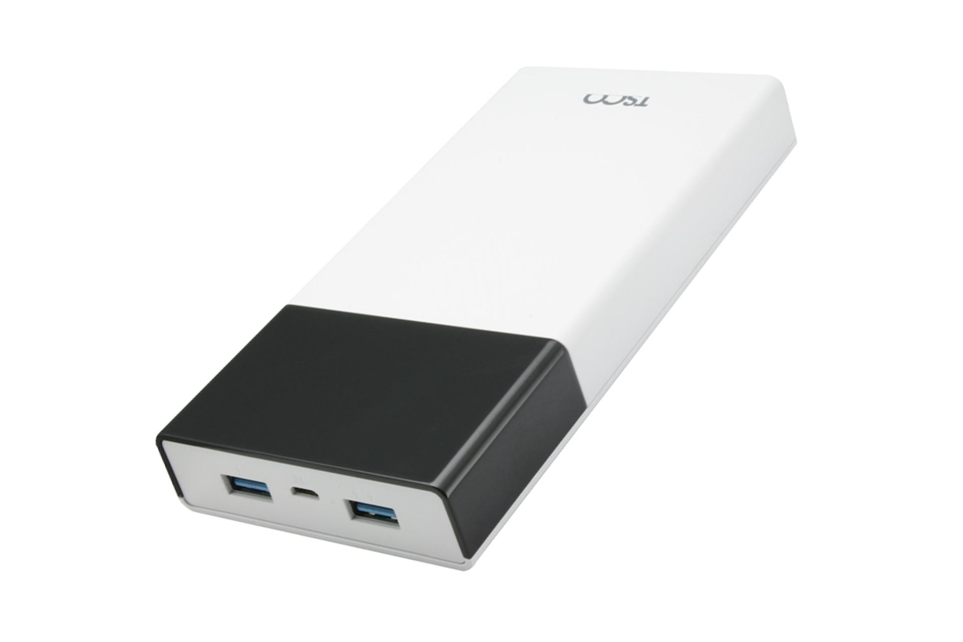 درگاه پاور بانک تسکو TP 874L با ظرفیت 20000 میلی‌آمپر ساعت Tsco TP 874L 20000mAh سفید