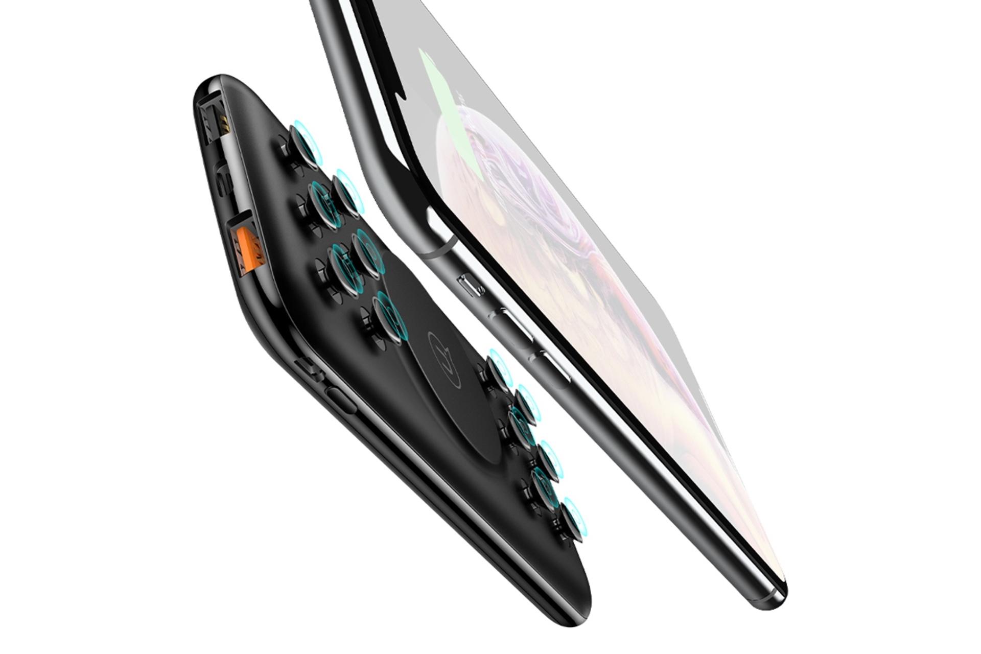 ساکشن کاپ پاور بانک یوسمز US-CD87 PB26 با ظرفیت 10000 میلی‌آمپر ساعت USAMS US-CD87 PB26 10000mAh