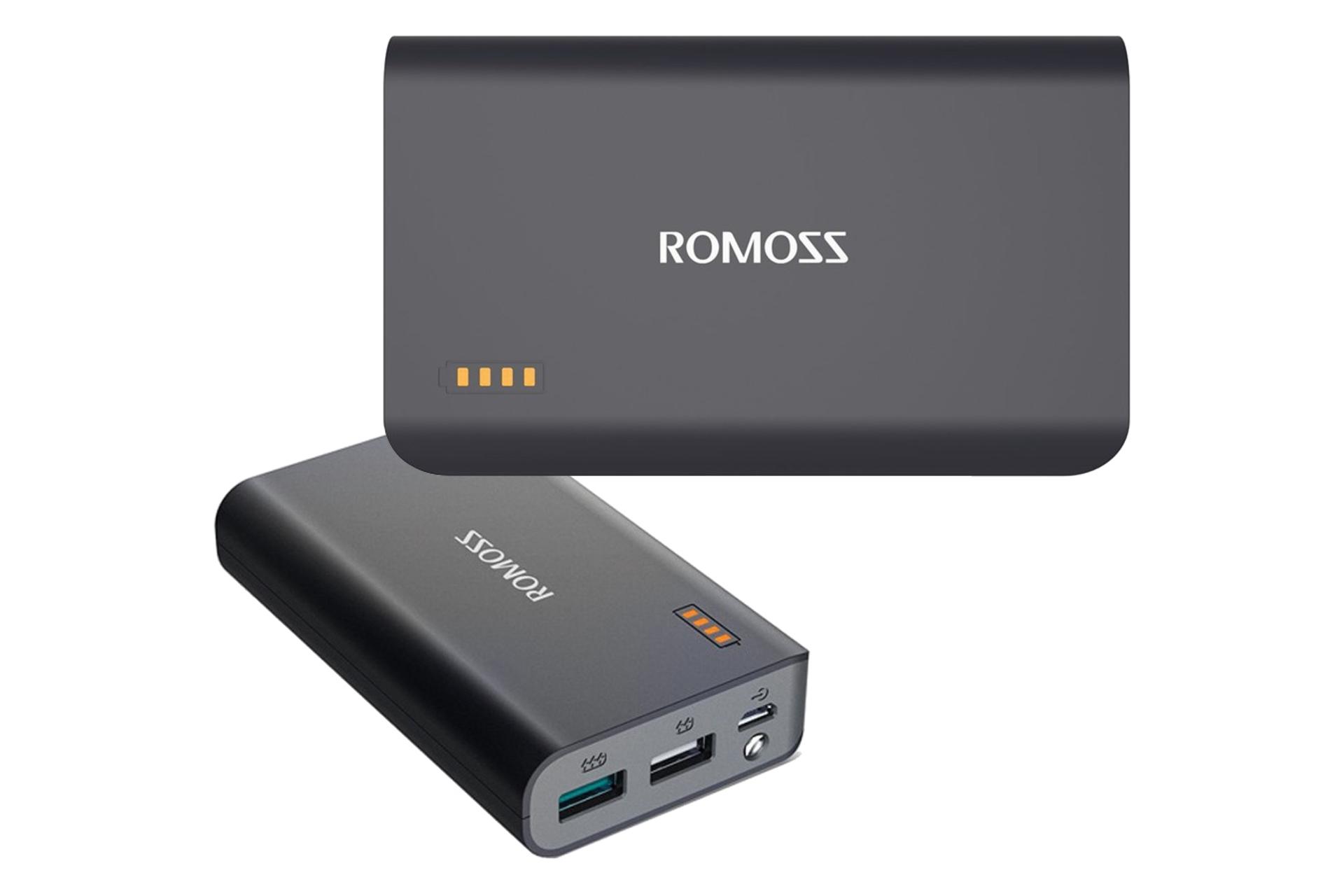 پاور بانک روموس Sense X با ظرفیت 10000 میلی‌آمپر ساعت Romoss Sense X 10000mAh مشکی