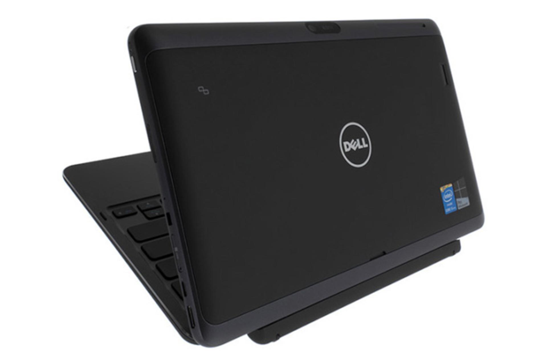 نمای پشت لپ تاپ دل ونو 11 پرو در حالت نیمه باز