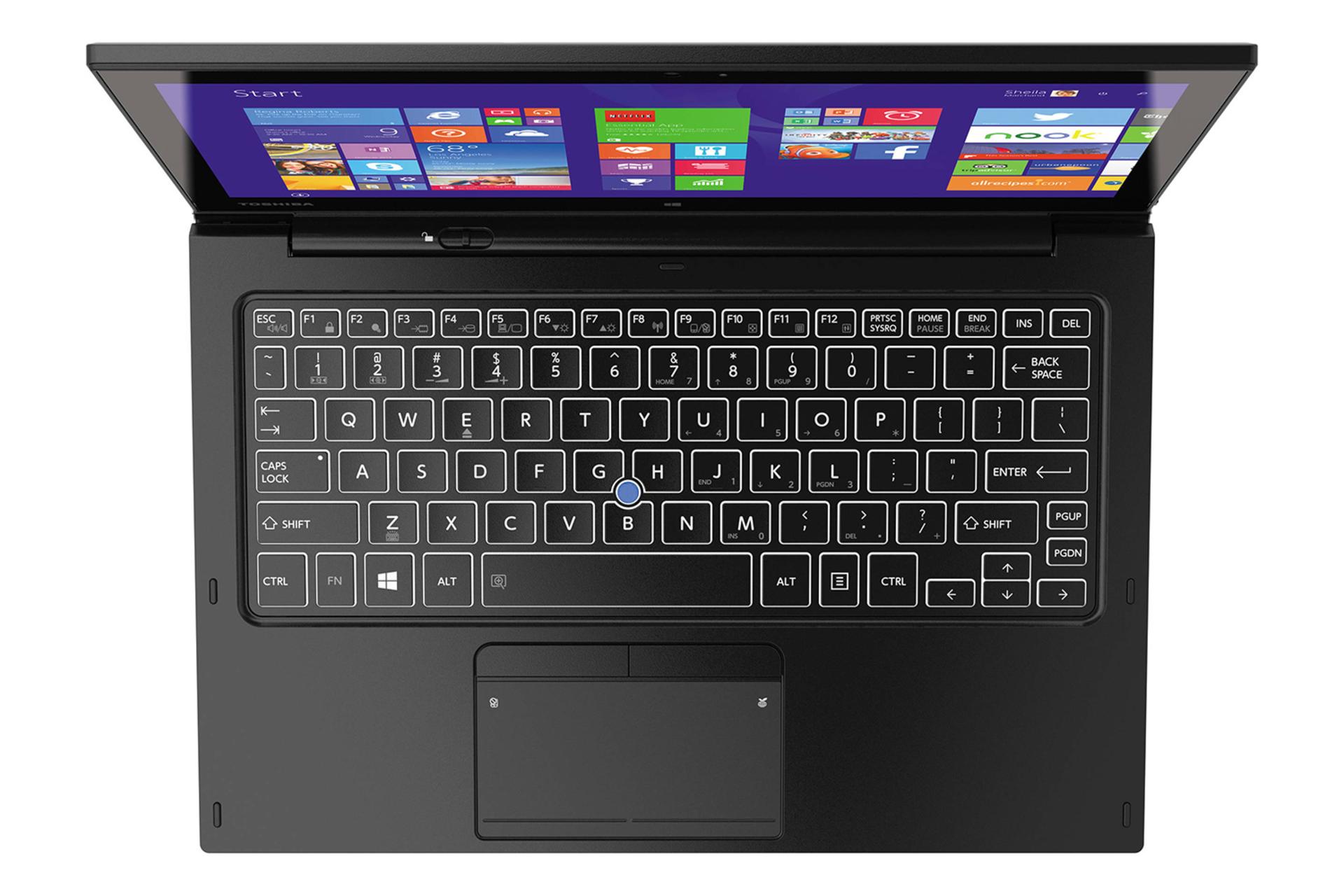 نمای بالا لپ تاپ توشیبا Portege Z20t