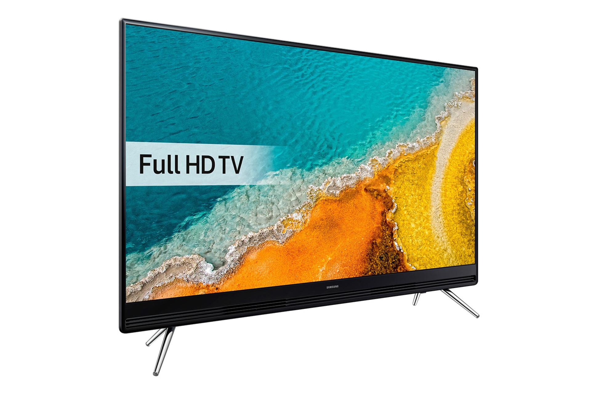 نمای نیمرخ چپ تلویزیون سامسونگ 40K4100 با صفحه روشن