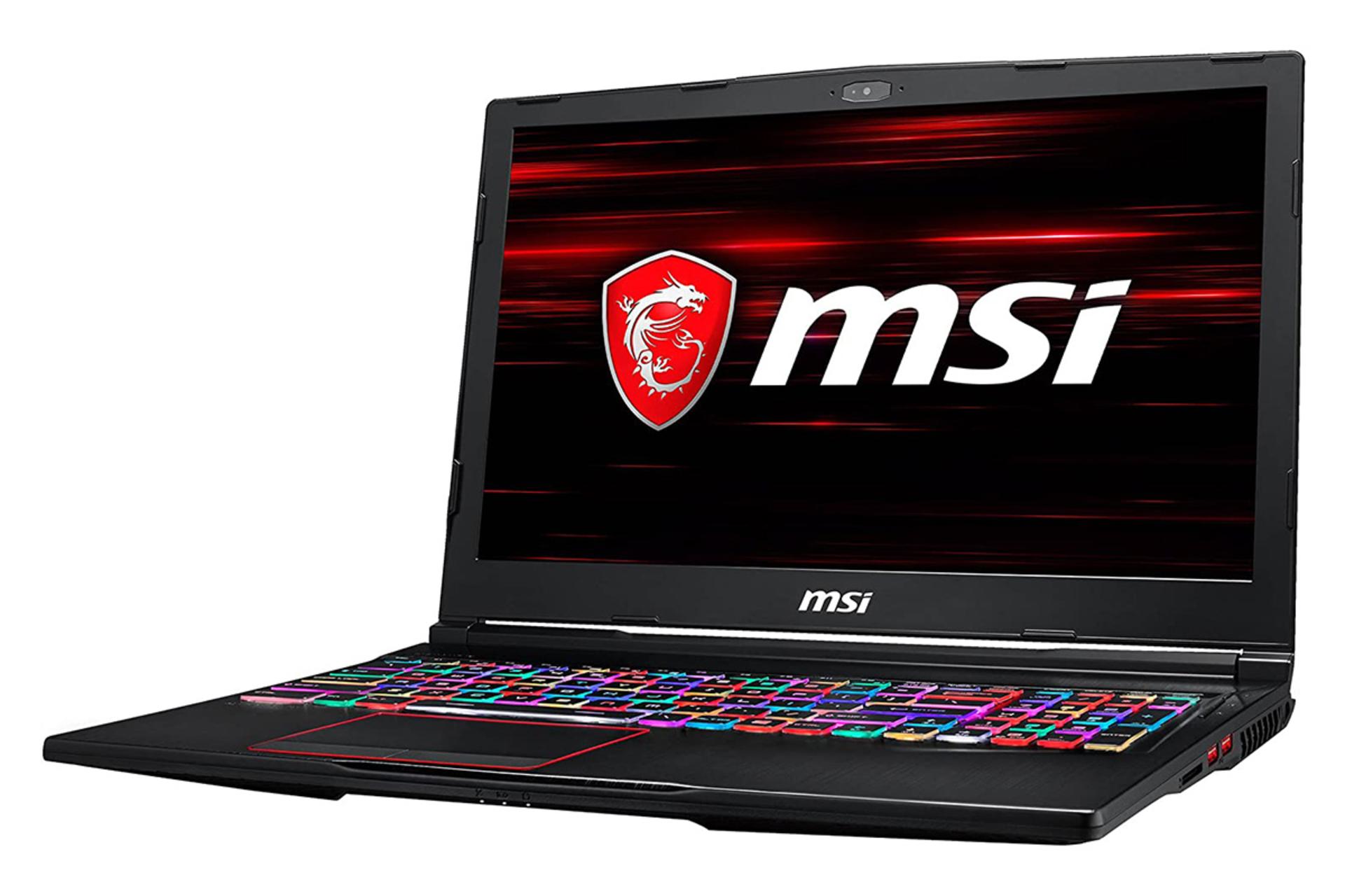 لپ تاپ ام اس آی ریدر GE63 از نمای نیمرخ