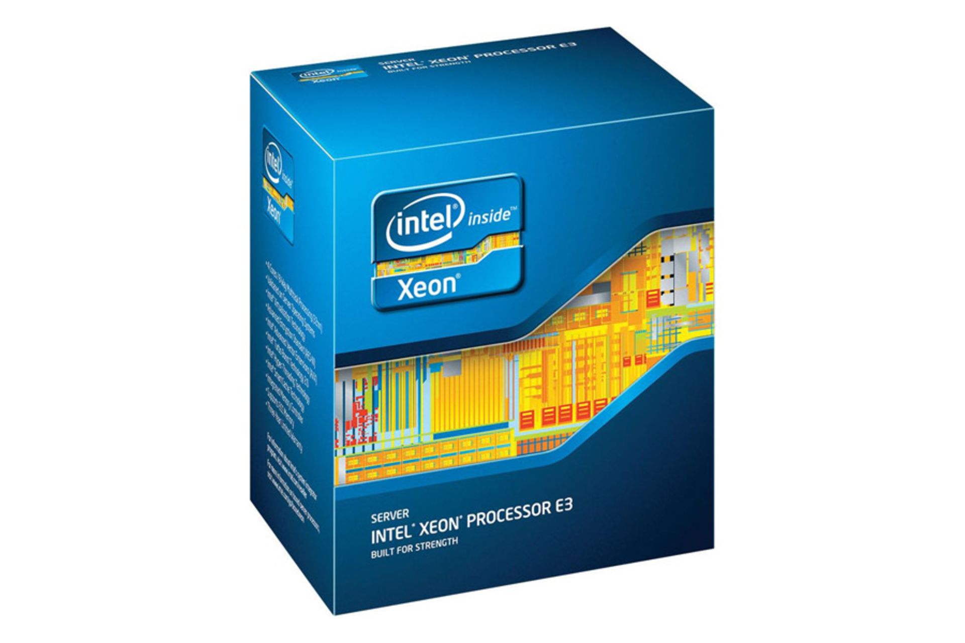نمای جلو جعبه پردازنده اینتل Xeon E3 1220 V5