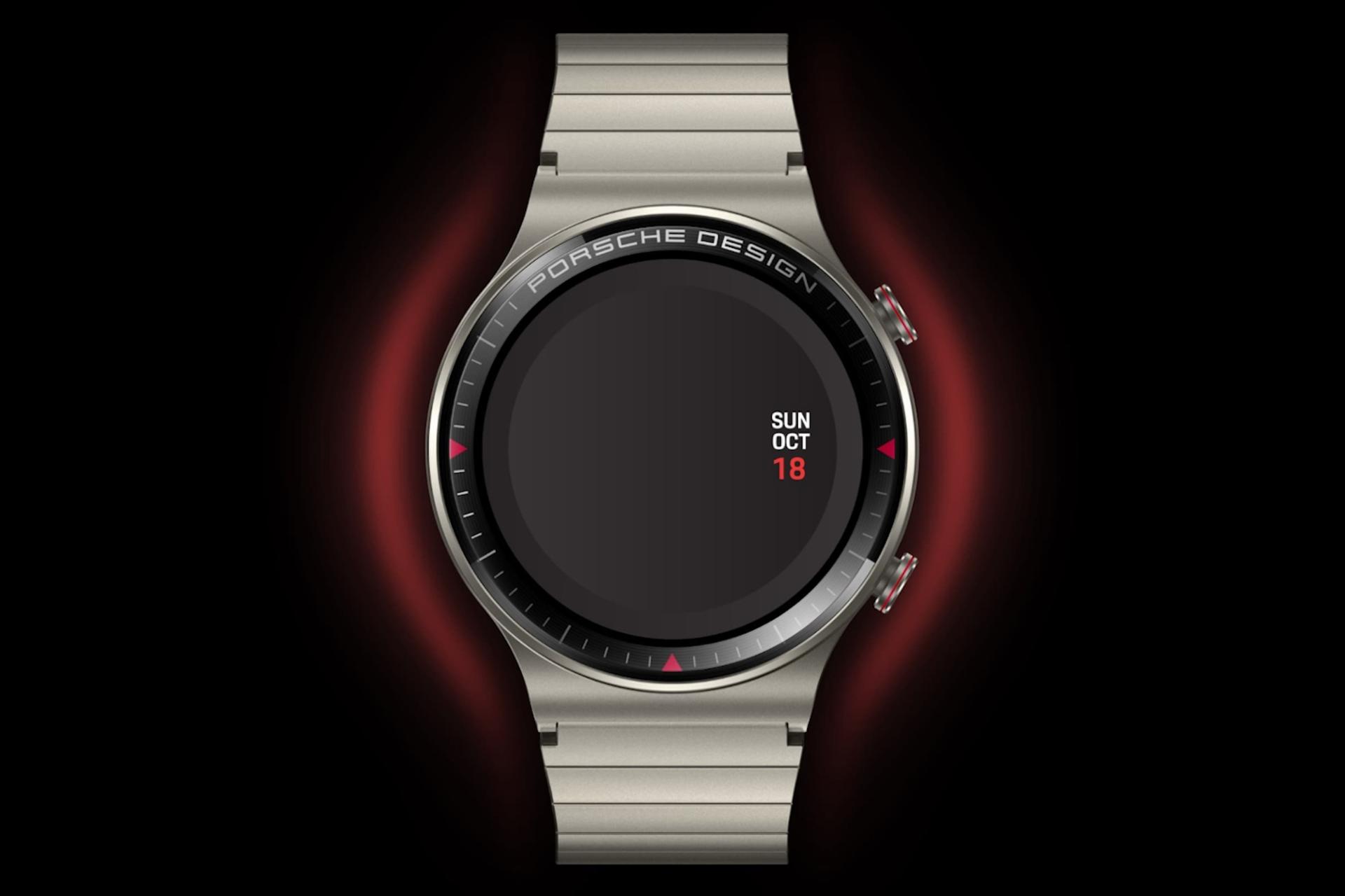 نمای روبرو هواوی واچ جی تی 2 پورشه دیزاین Huawei Watch GT 2 Porsche Design