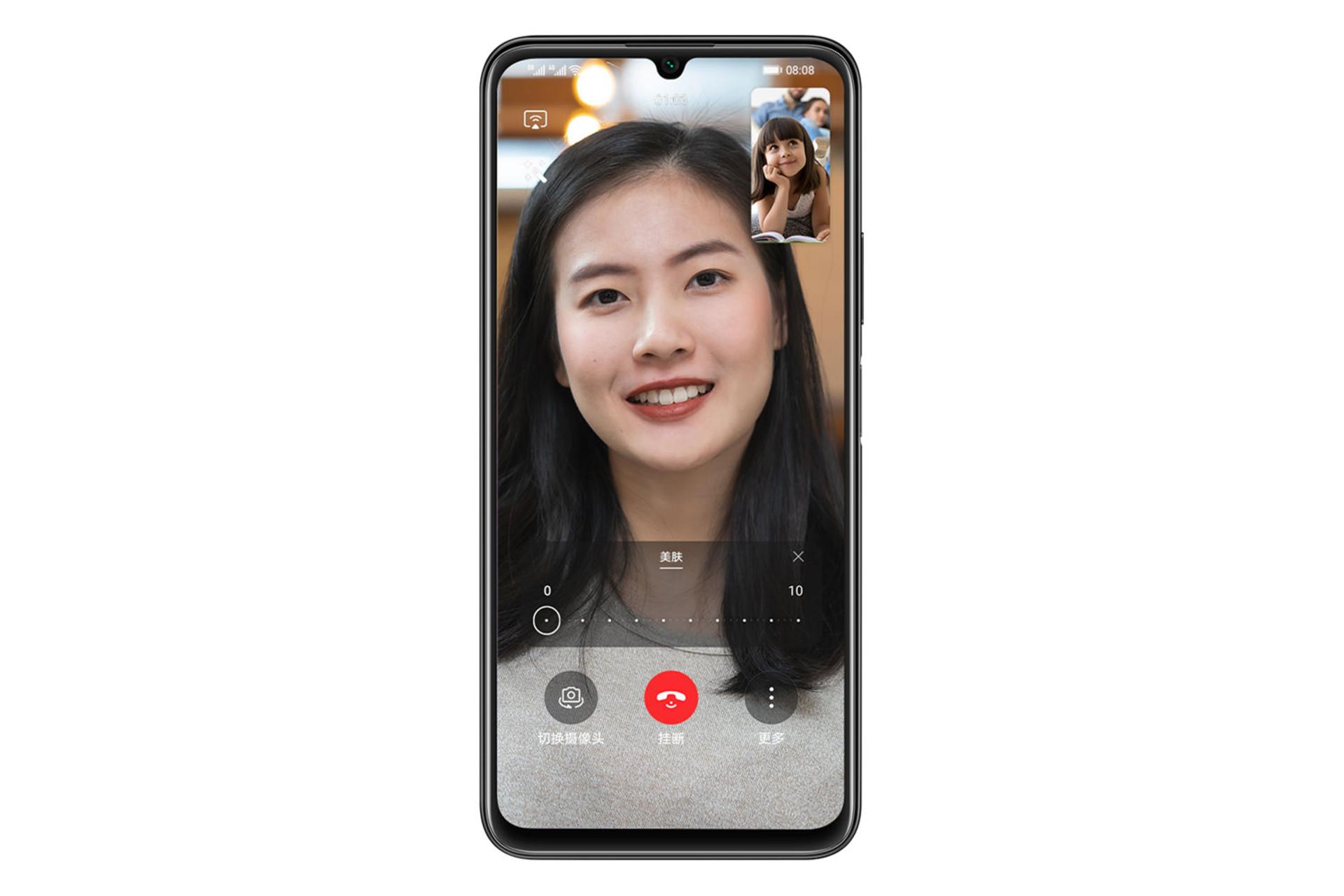 گوشی اینجوی 20 هواوی نمای جلو در حال تماس تصویری/  Huawei Enjoy 20 5G