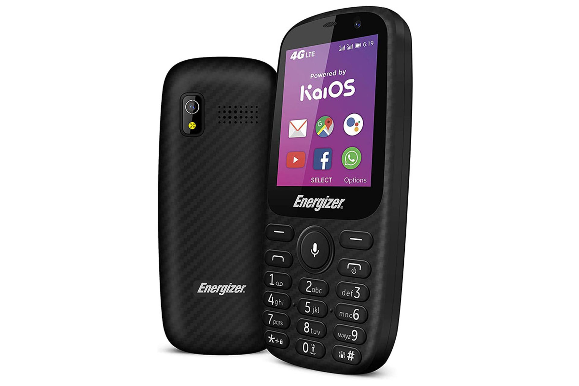 نمای جلو و پشت گوشی انرژی E241s انرجایزر / Energizer Energy E241s