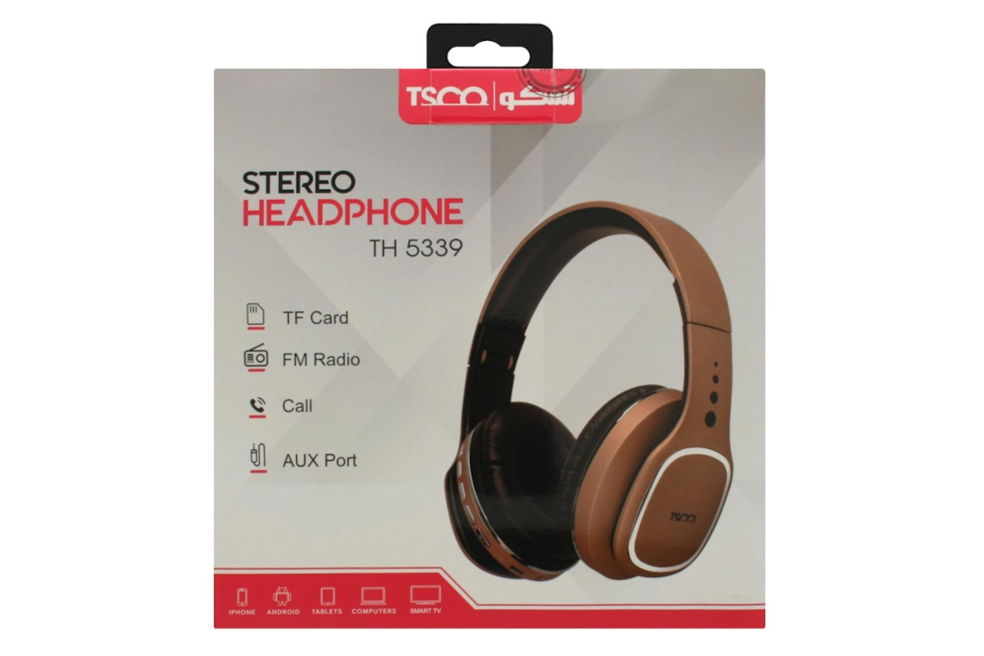 روی جعبه هدفون بی سیم تسکو Tsco TH 5339 طلایی