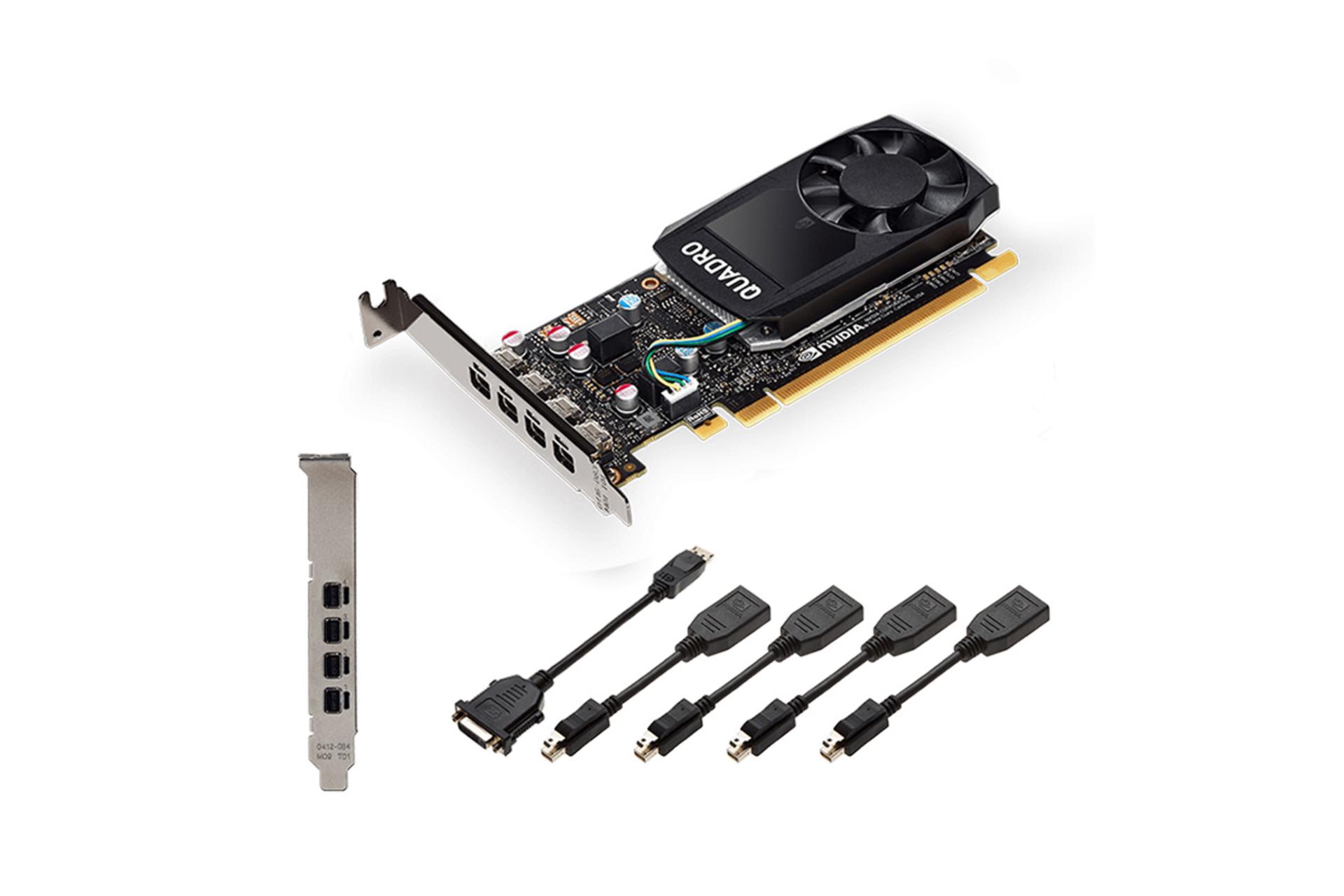 کابل ‌ها و پورت های کارت گرافیک Quadro P620 انویدیا نسخه فاندر