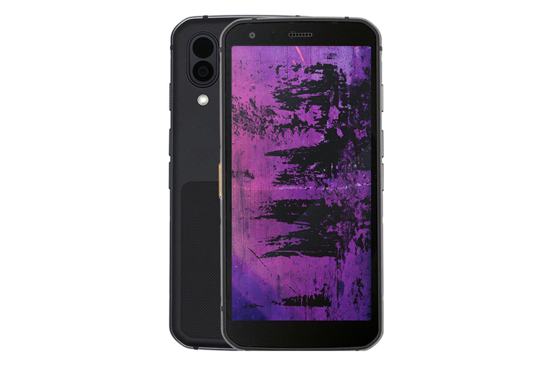 نمای پشت و جلو گوشی کت اس 62 پرو با صفحه روشن