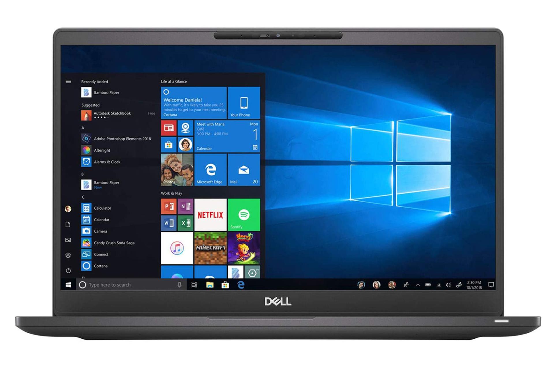 لپ‌تاپ DELL Latitude 7300 نمای جلو صفحه کلید و صفحه نمایش / لتیتود 7300 دل