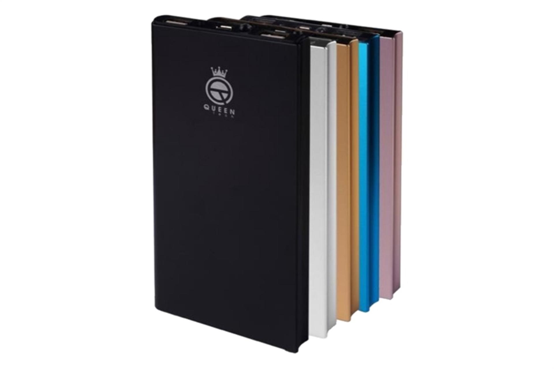 رنگ های مختلف پاور بانک کویین تک Queen Tech QT-18 10000mAh با ظرفیت 10000 میلی‌آمپر ساعت