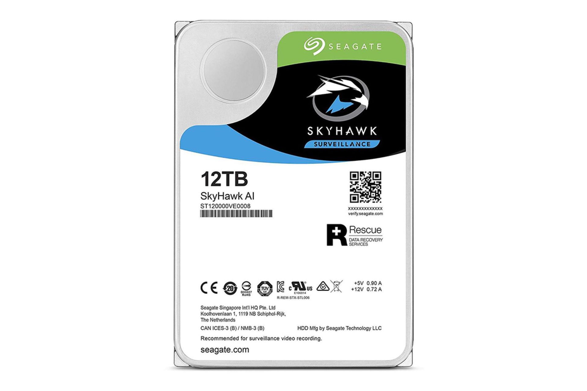 سیگیت ST12000VX0008 SkyHawk Surveillance ظرفیت 12 ترابایت / Seagate ST12000VX0008 SkyHawk Surveill