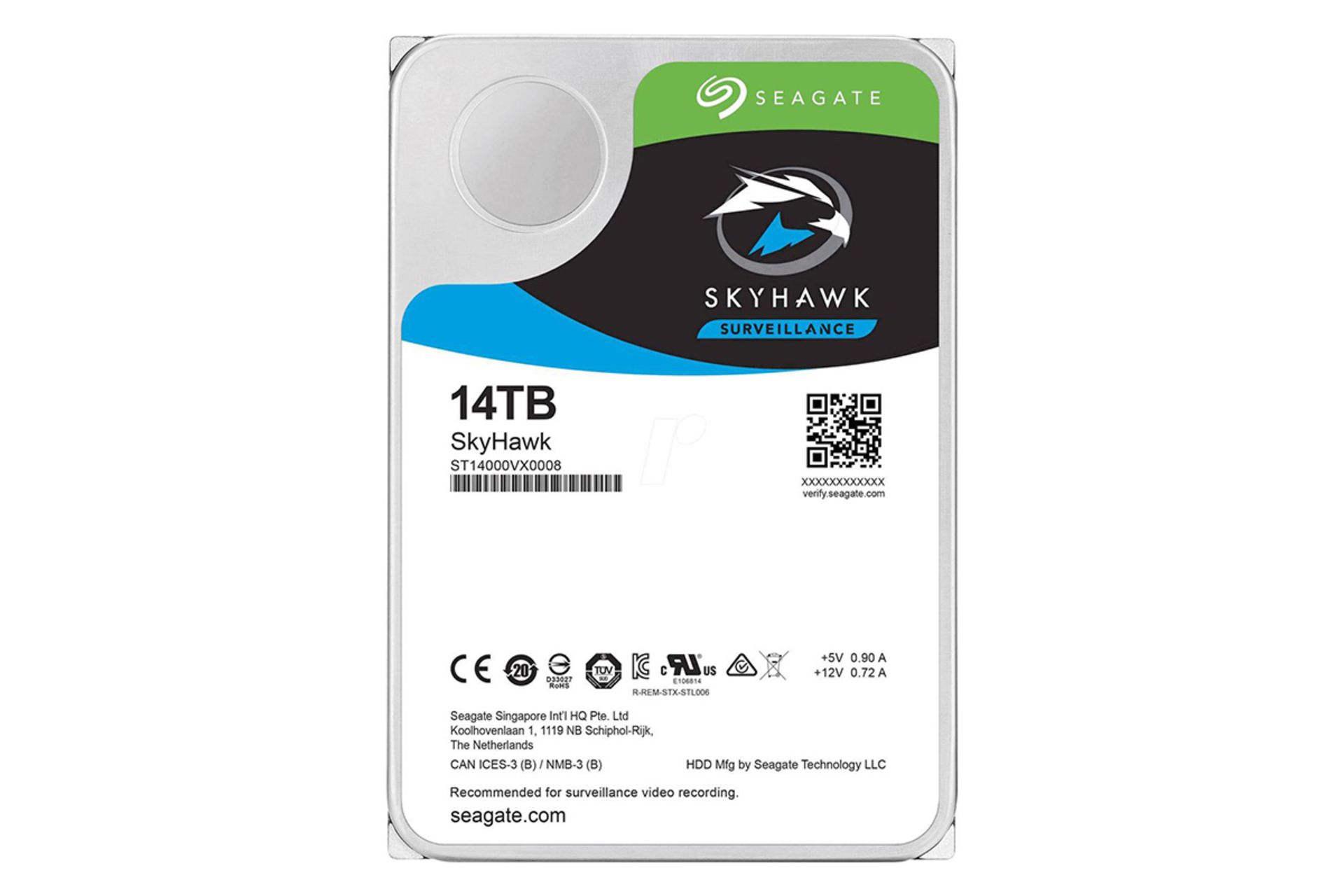 سیگیت ST14000VX0008 SkyHawk Surveillance ظرفیت 14 ترابایت / Seagate ST14000VX0008 SkyHawk Surveill