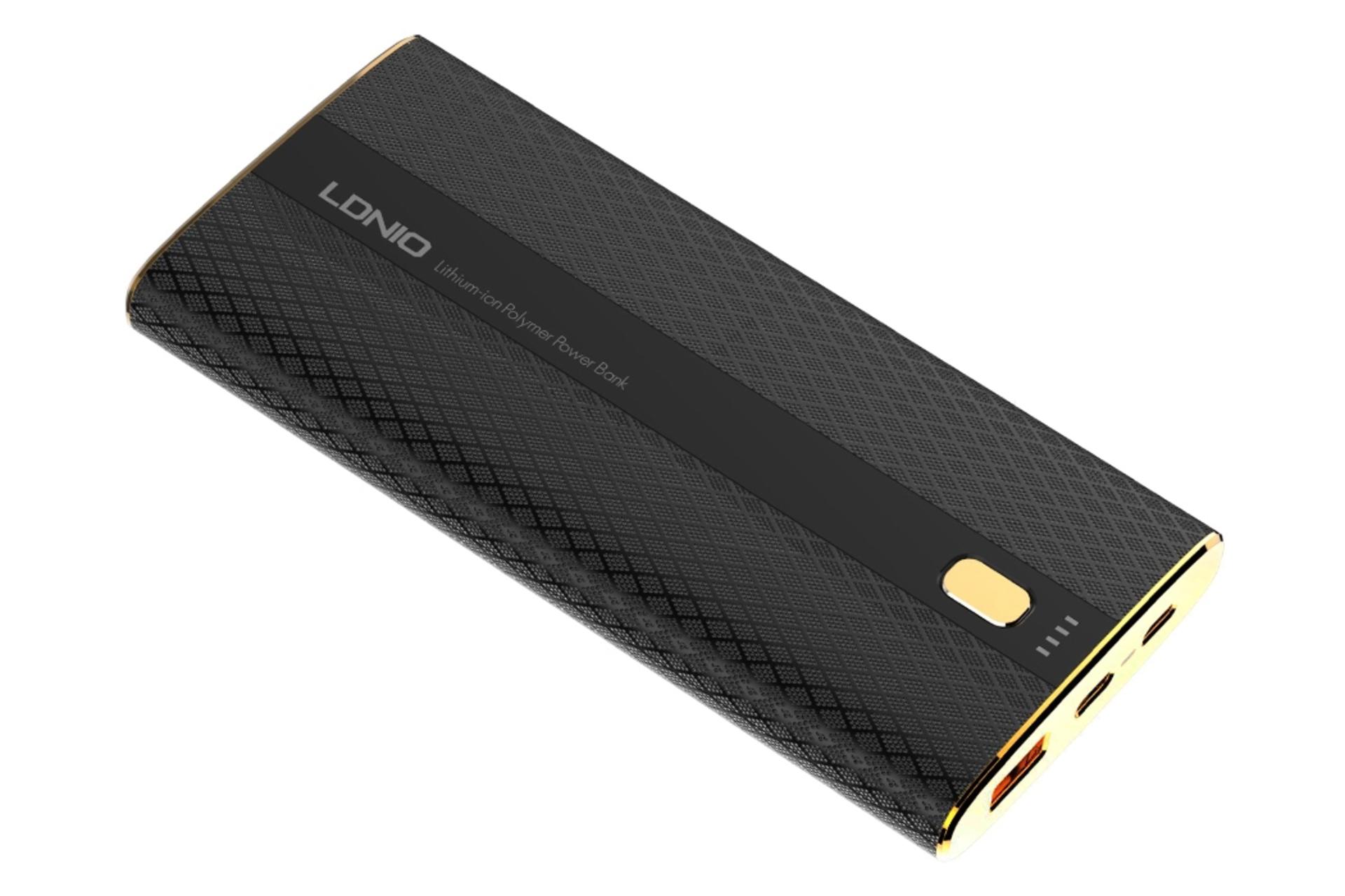 پاور بانک الدینیو LDNIO PQ1010 10000mAh با ظرفیت 10000 میلی‌آمپر ساعت مشکی