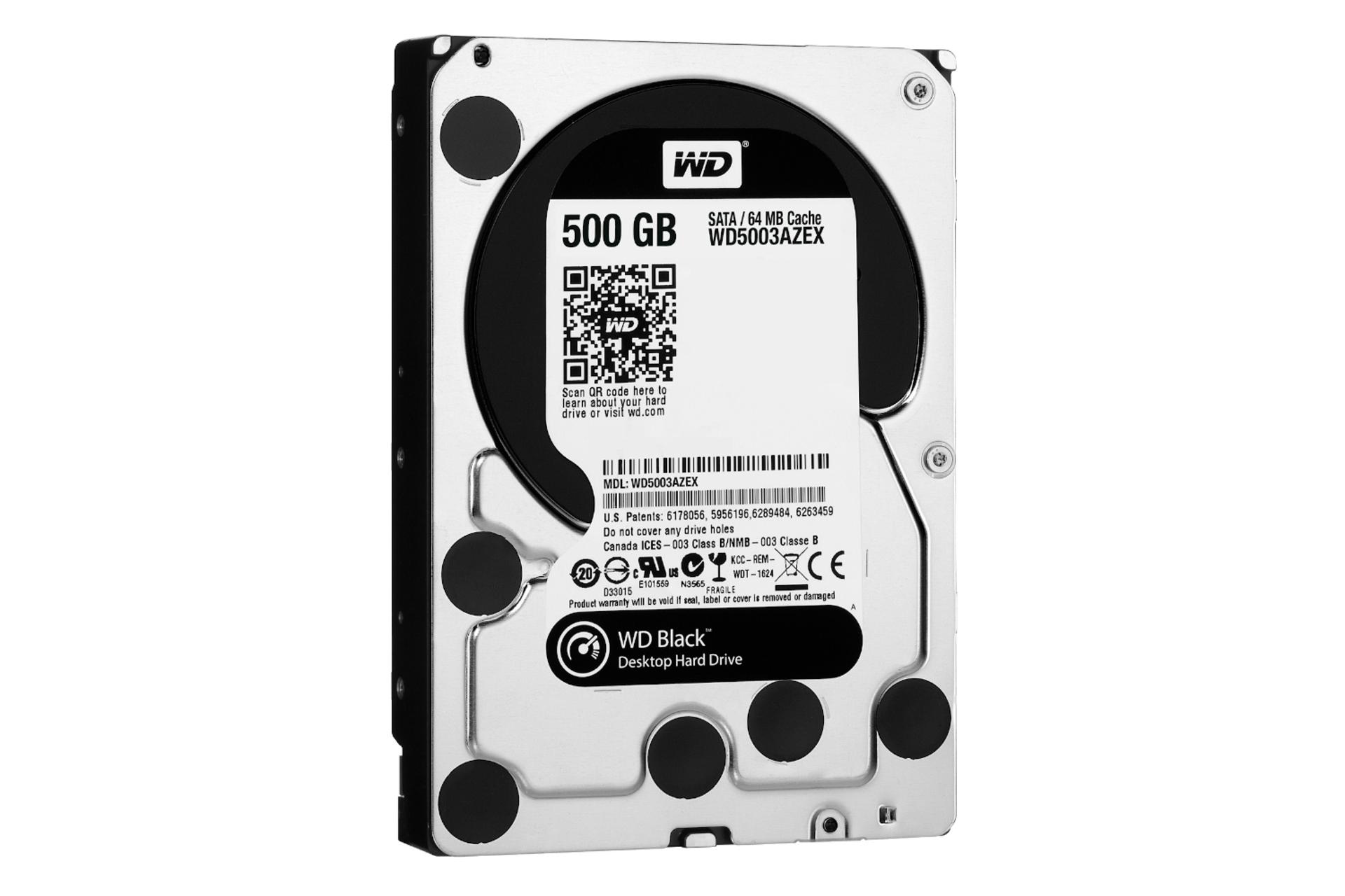 پشت هارد دیسک وسترن دیجیتال Western Digital Black WD5003AZEX 3.5 Inch 500GB ظرفیت 500 گیگابایت