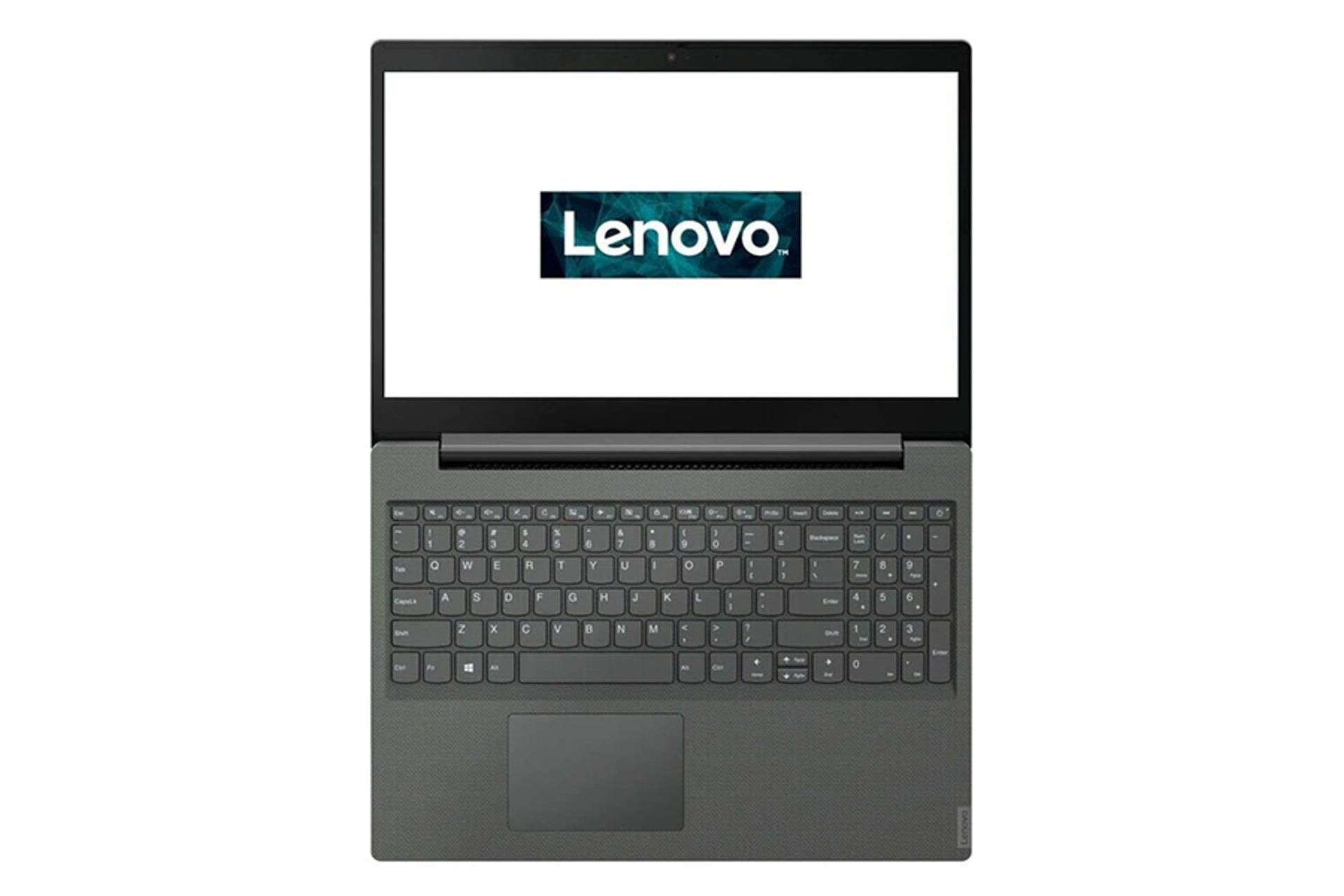 لپ تاپ لنوو v155 از نمای بالا در حالت باز
