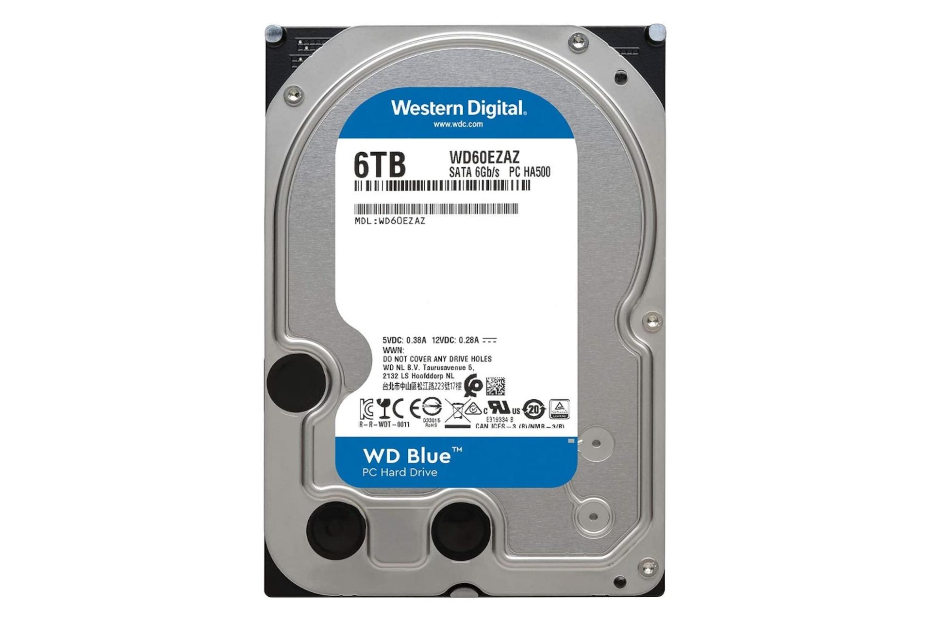 هارد دیسک وسترن دیحیتال Western Digital Blue WD60EZAZ 3.5 Inch 6TB ظرفیت 6 ترابایت