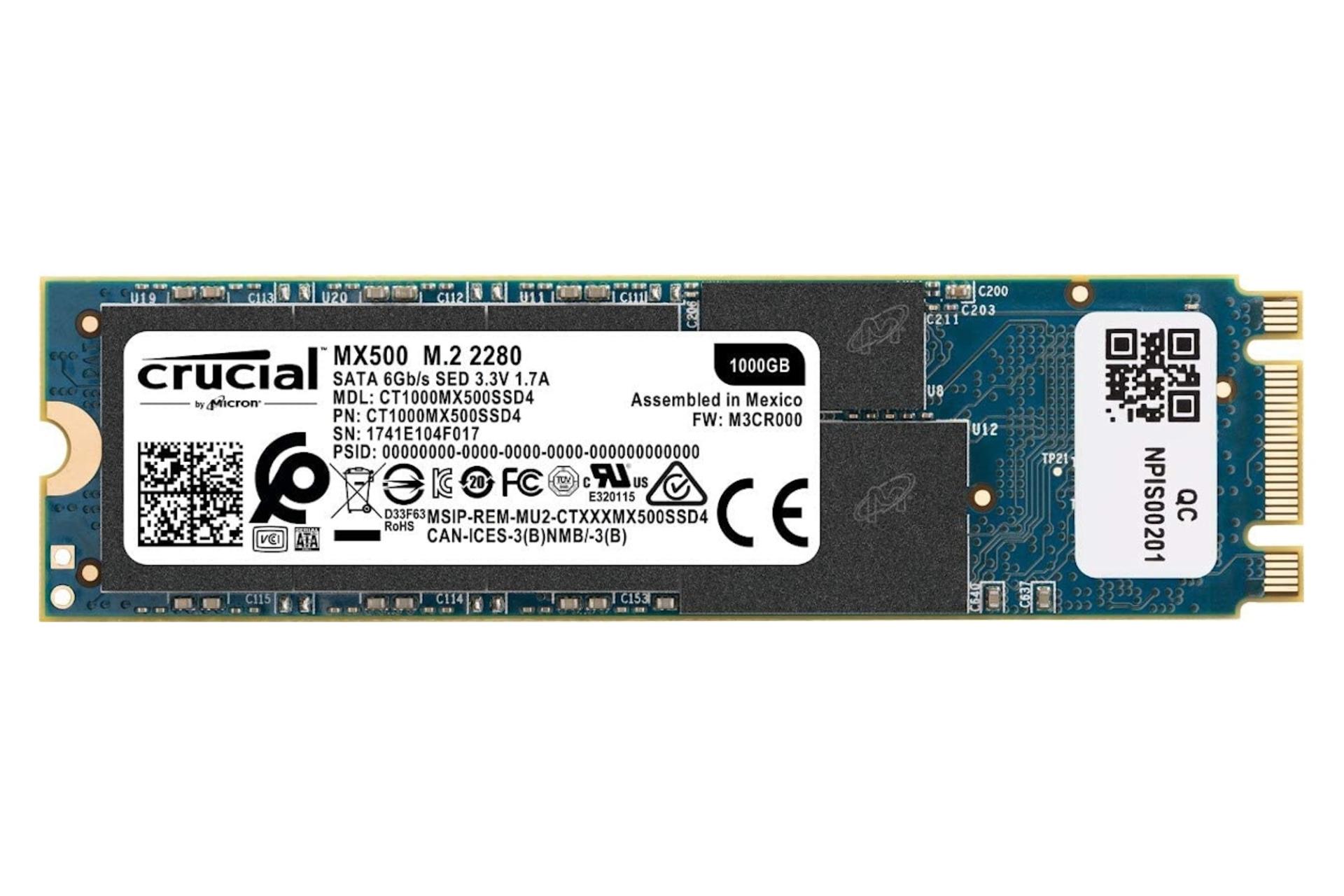 SSD کروشیال Crucial MX500 SATA M.2 1TB ظرفیت 1 ترابایت