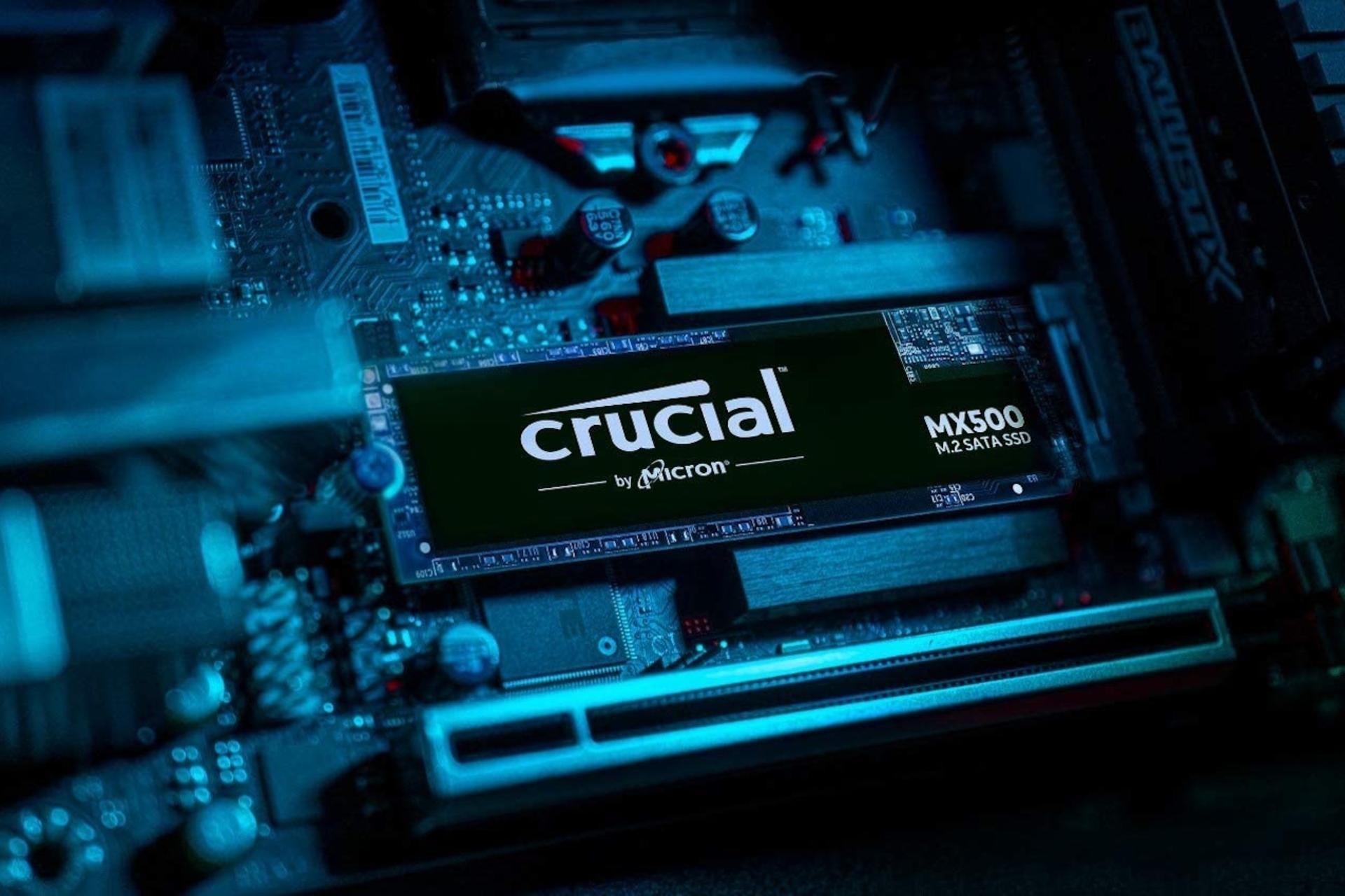 SSD کروشیال Crucial MX500 SATA M.2 روی مادربرد