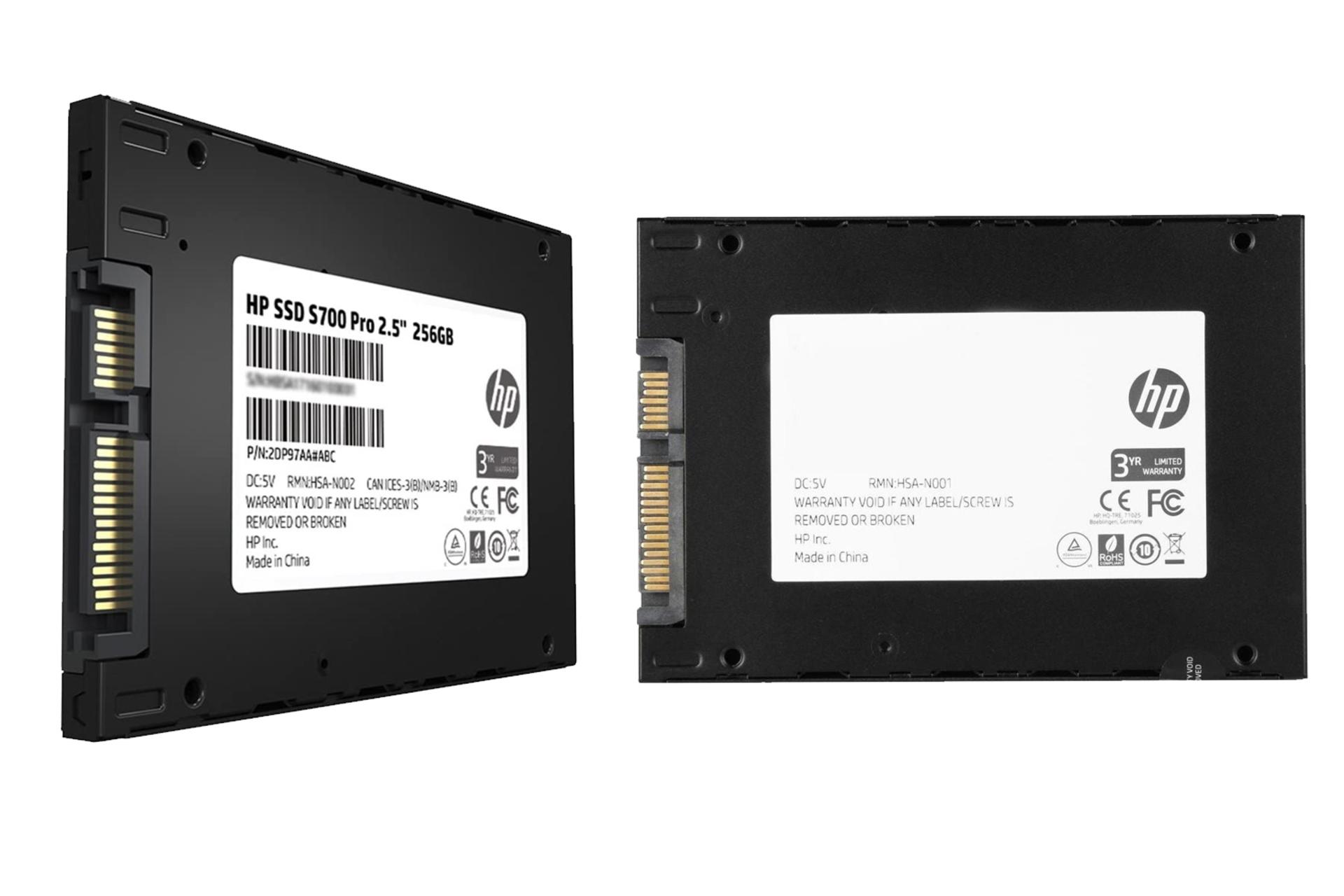 پشت SSD اچ پی HP S700 Pro SATA 2.5 Inch 256GB ظرفیت 256 گیگابایت