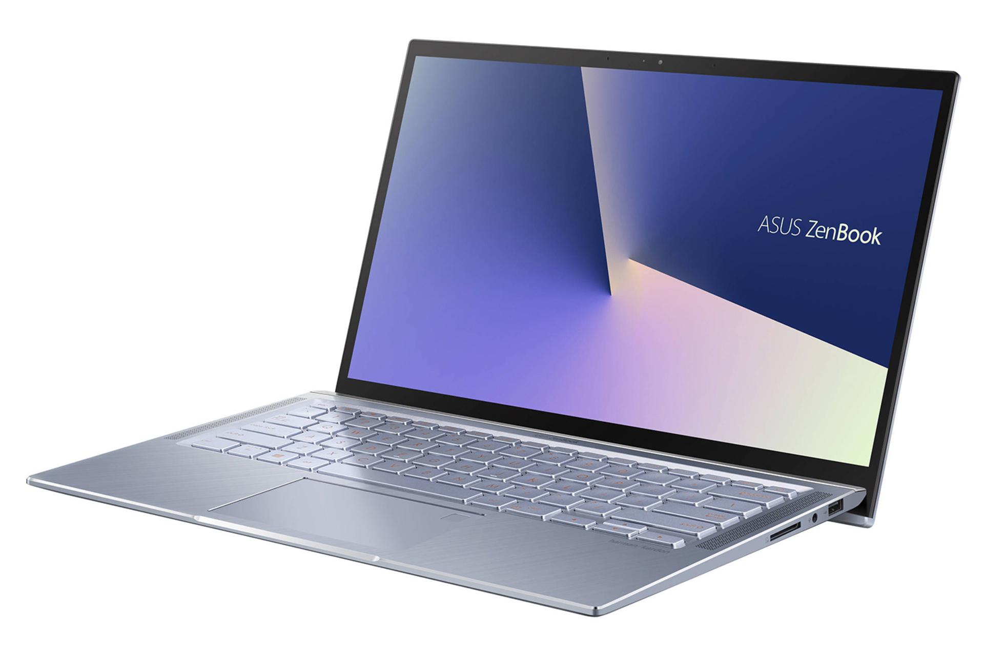 لپ‌تاپ ذن بوک 14 UX431FL ایسوس نمای بغل پورت ها صفحه کلید و صفحه نمایش / ASUS ZenBook 14 UX431FL 