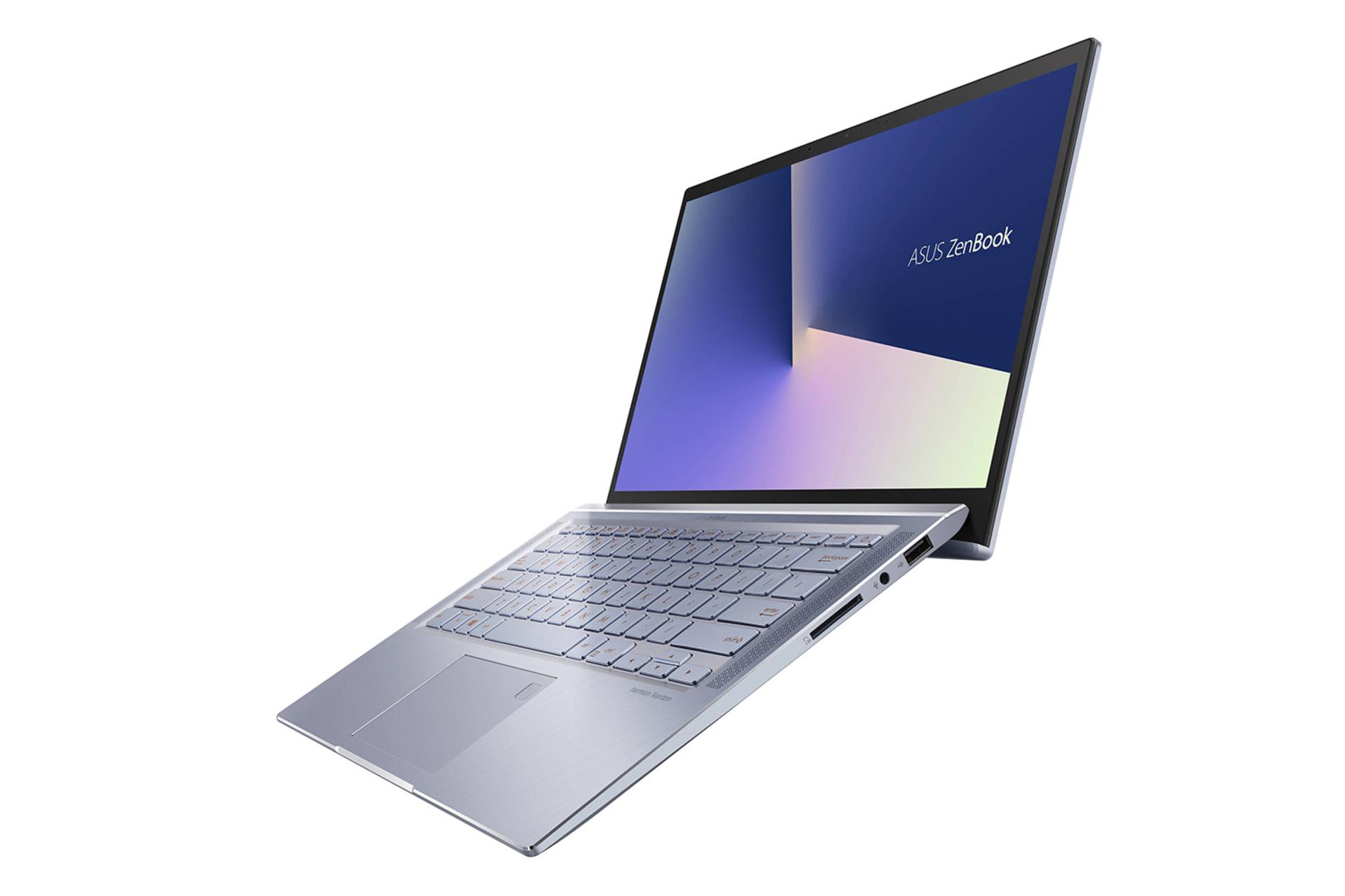 لپ‌تاپ ذن بوک 14 UX431FL ایسوس نمای بغل پورت ها صفحه کلید و صفحه نمایش / ASUS ZenBook 14 UX431FL 