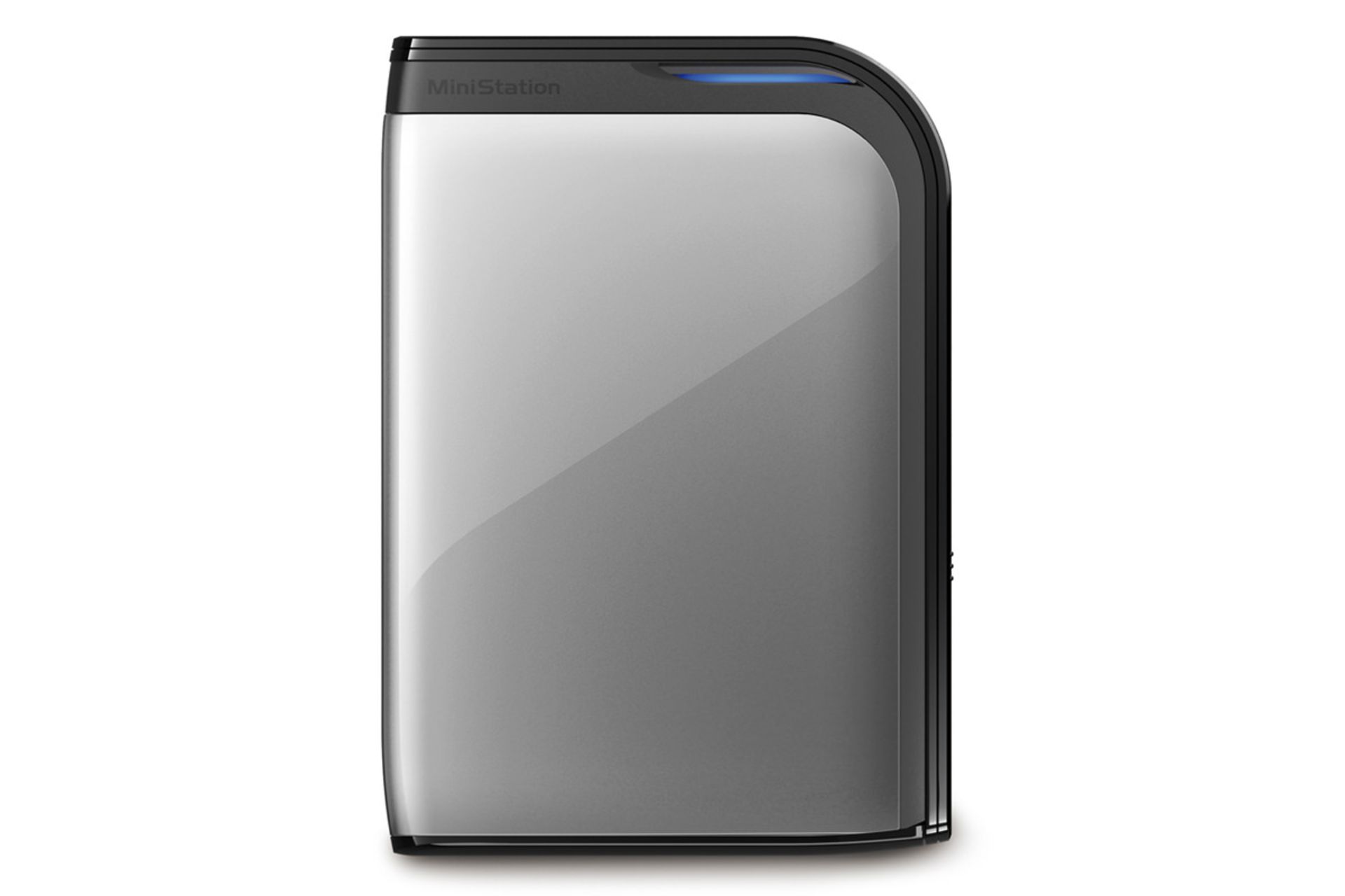 نمای جلو هارد دیسک بوفالو HD-PZU3 HD-PZ500U3S ظرفیت 500 گیگابایت رنگ نقره ای