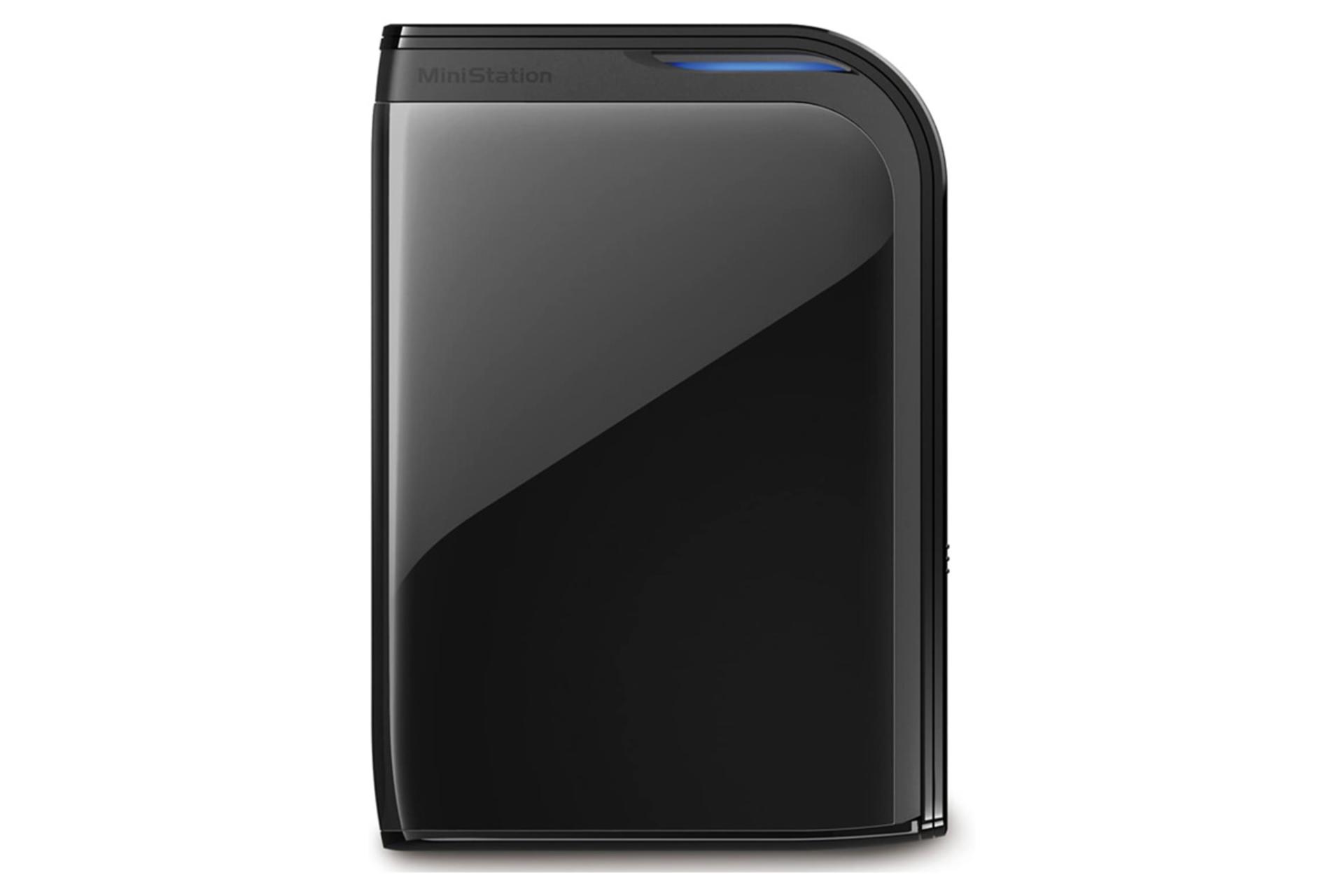 نمای جلو هارد دیسک بوفالو HD-PZU3 HD-PZ2.0U3B ظرفیت 2 ترابایت رنگ مشکی