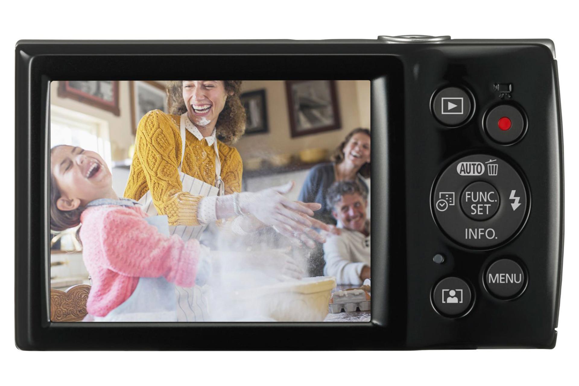 دوربین Canon IXUS 185 نمای پشت - ال سی دی - دکمه ها / کانن IXUS 185