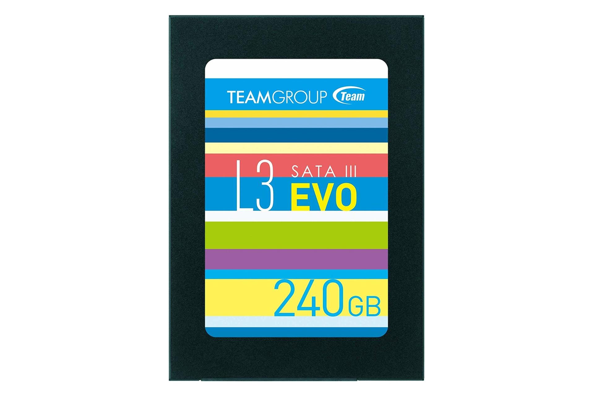 نمای روبرو SSD تیم گروپ TeamGroup L3 EVO SATA 2.5 Inch 240GB ظرفیت 240 گیگابایت