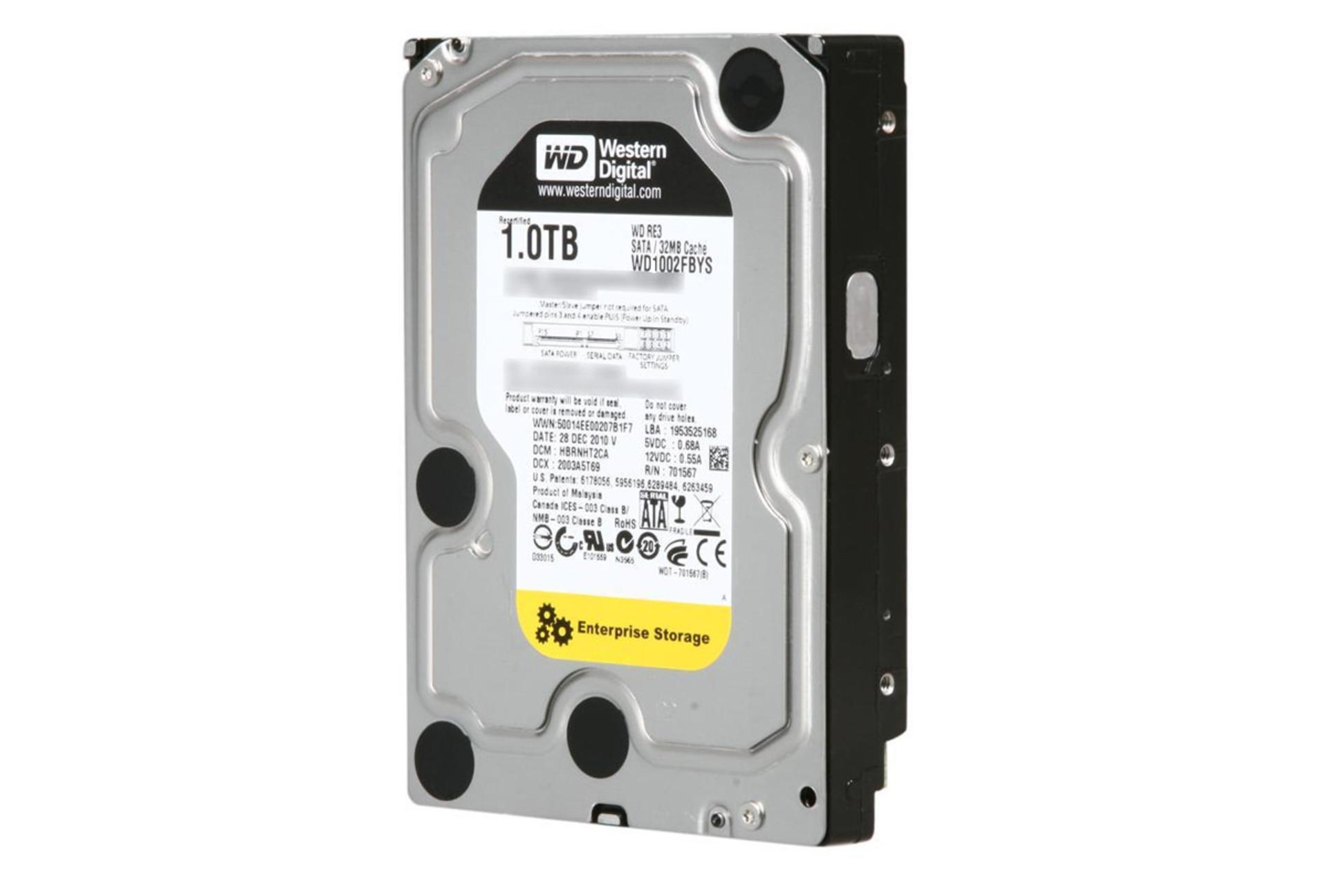  هارد دیسک وسترن دیجیتال RE3 WD1002FBYS ظرفیت 1 ترابایت