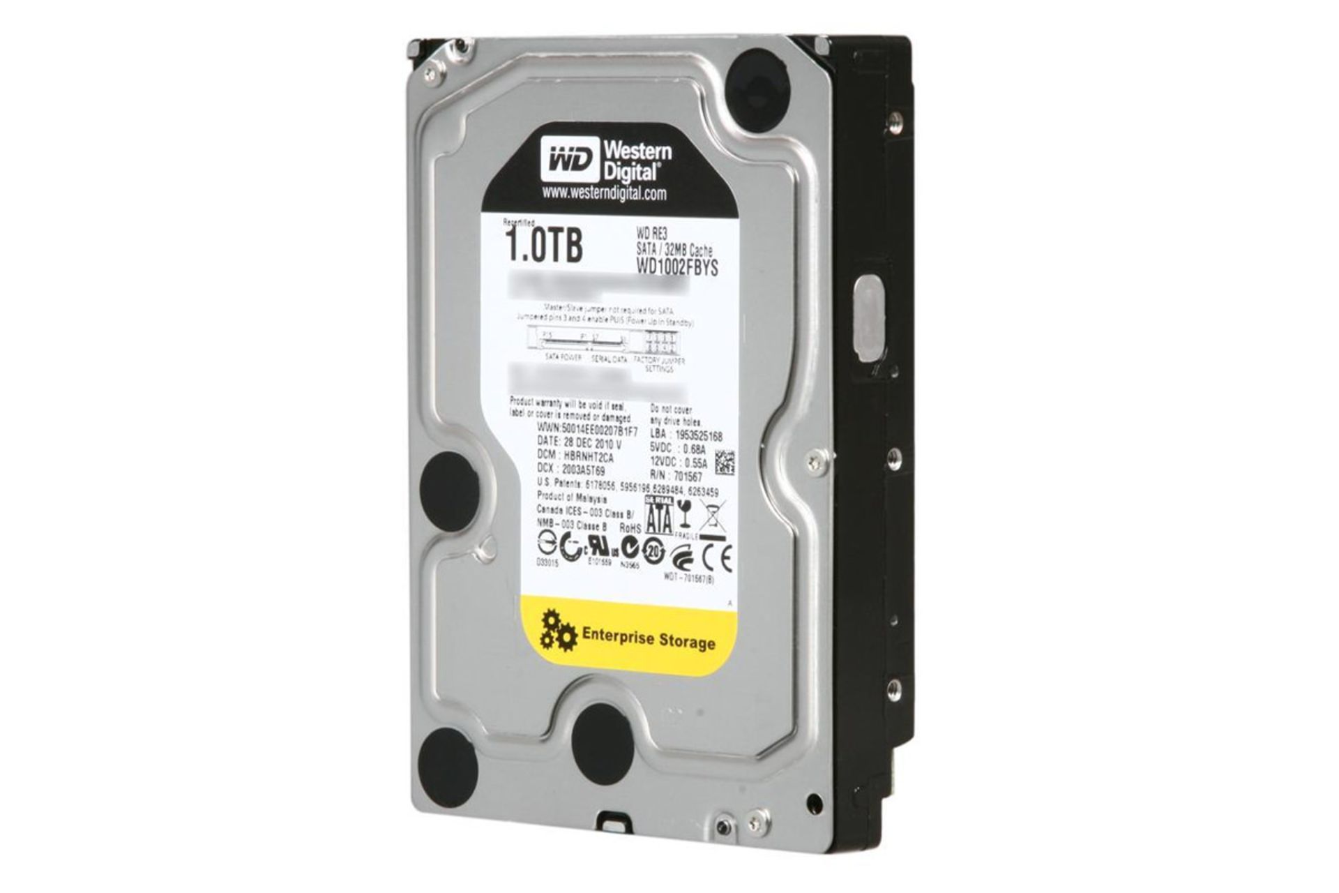  هارد دیسک وسترن دیجیتال RE3 WD1002FBYS ظرفیت 1 ترابایت