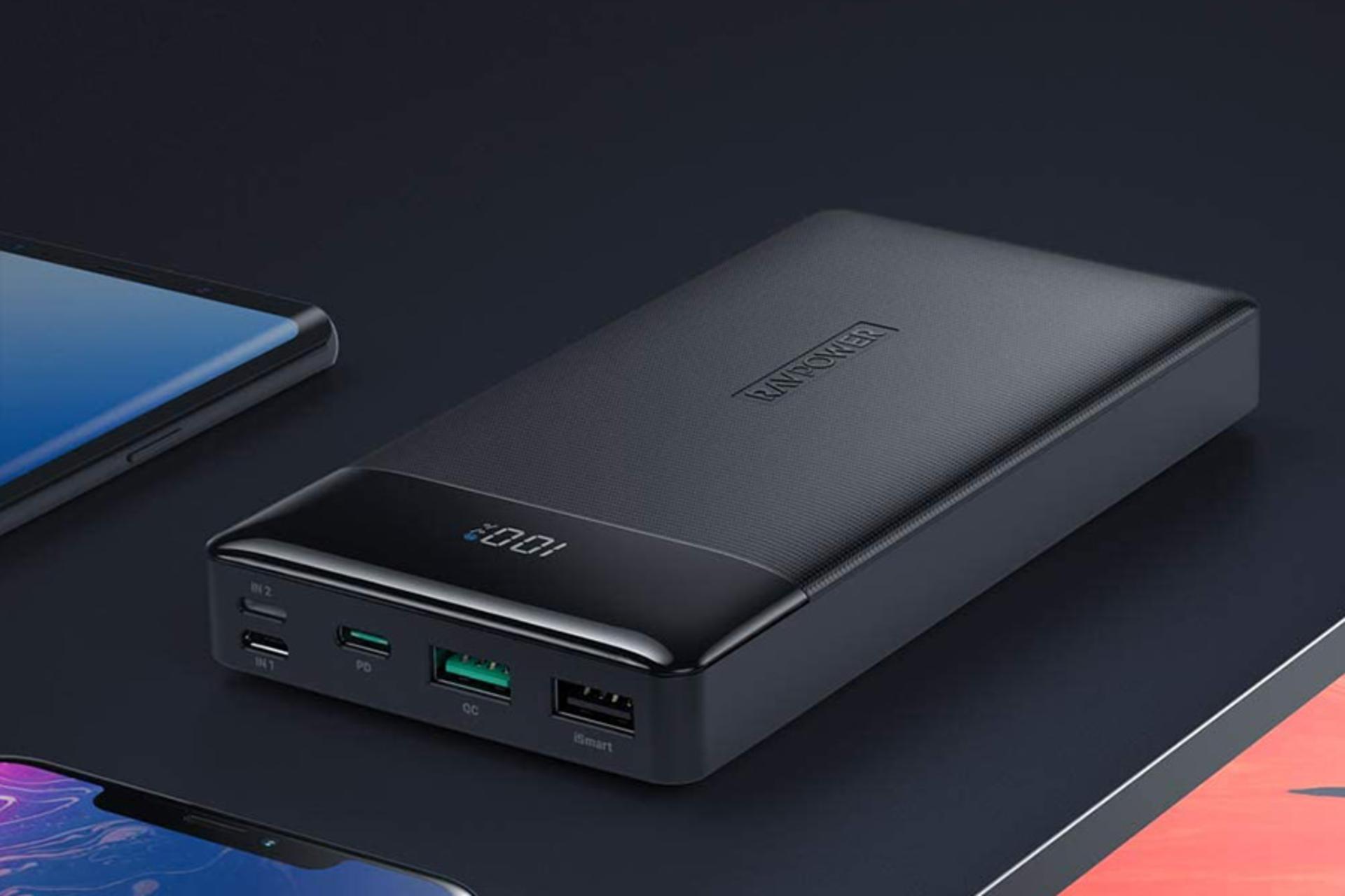            راوپاور RP-PB172 با ظرفیت 20000 میلی‌آمپر ساعت / RAVPower RP-PB172 20000mAh