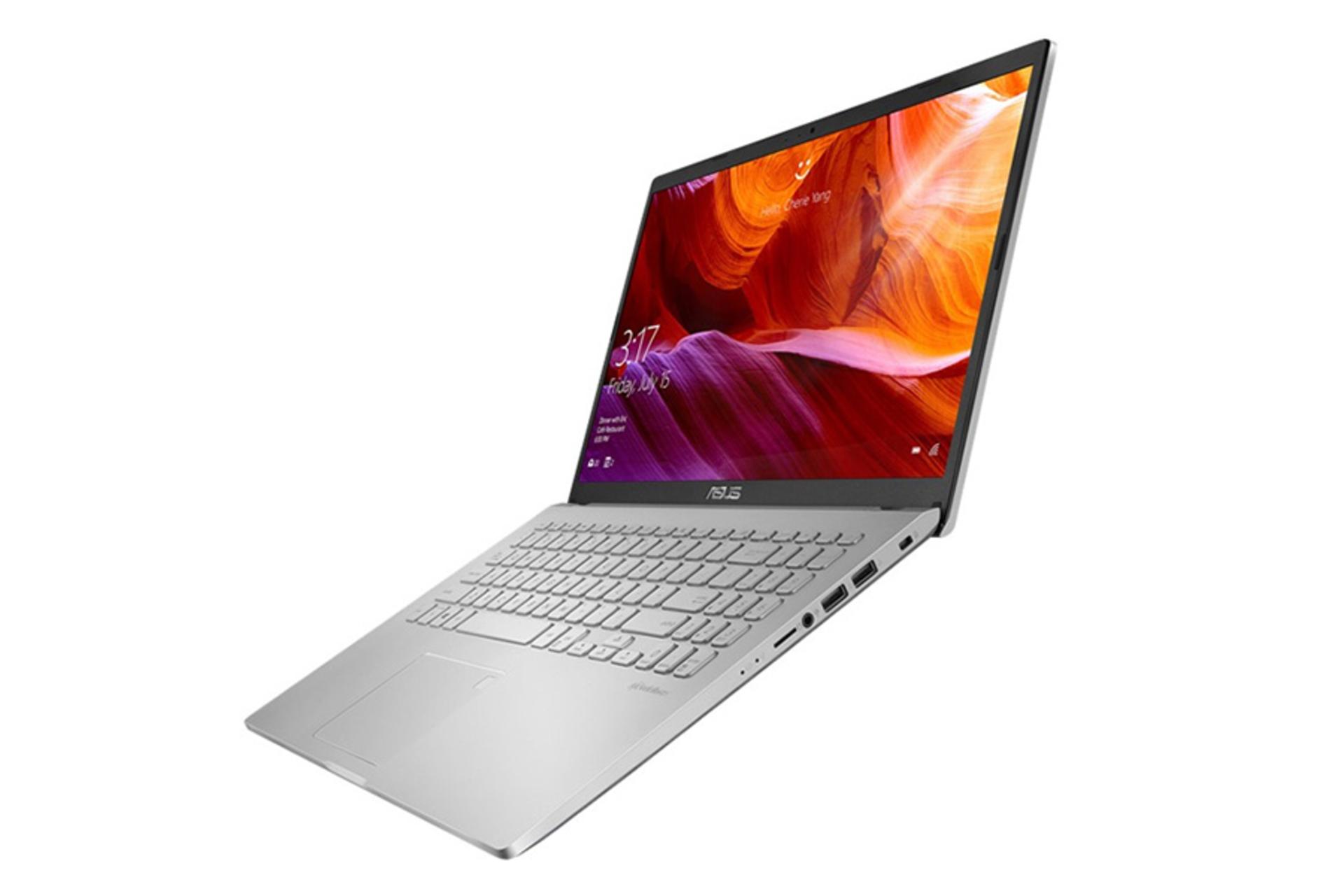 نمای کنار لپ تاپ ایسوس ویووبوک 15 مدل R521JB و نمایش پورت ها