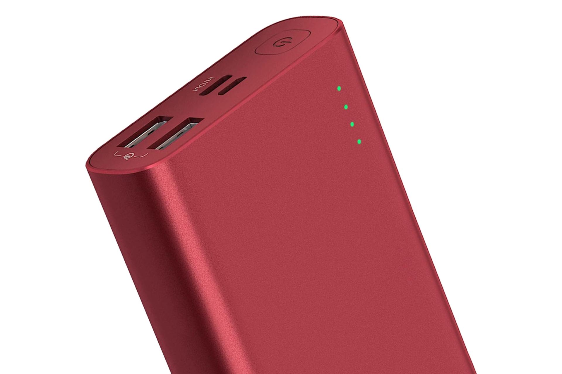 درگاه پاور بانک آکی PB-XD12 با ظرفیت 10000 میلی‌آمپر ساعت Aukey PB-XD12 10000mAh قرمز