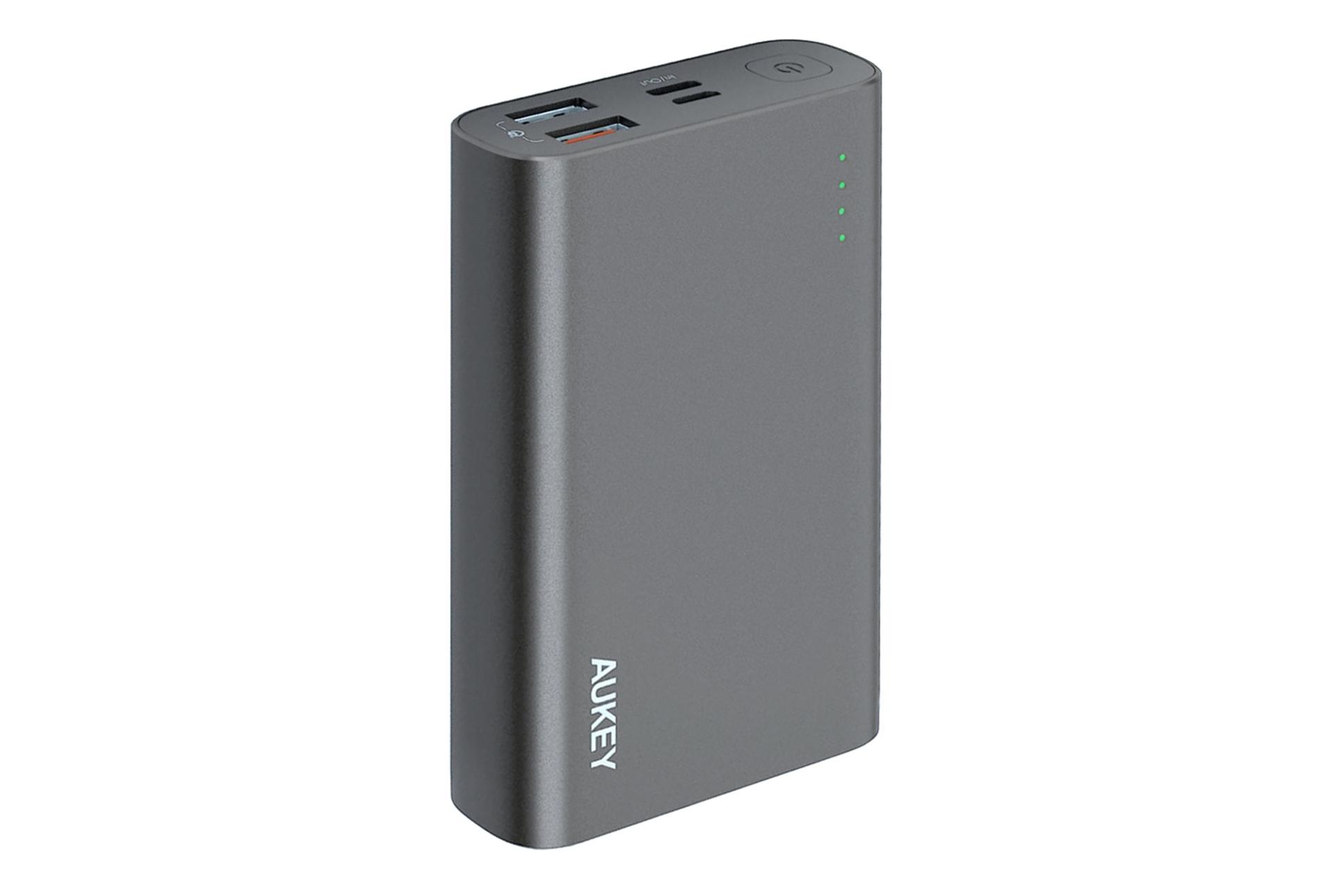 پاور بانک آکی PB-XD12 با ظرفیت 10000 میلی‌آمپر ساعت Aukey PB-XD12 10000mAh خاکستری