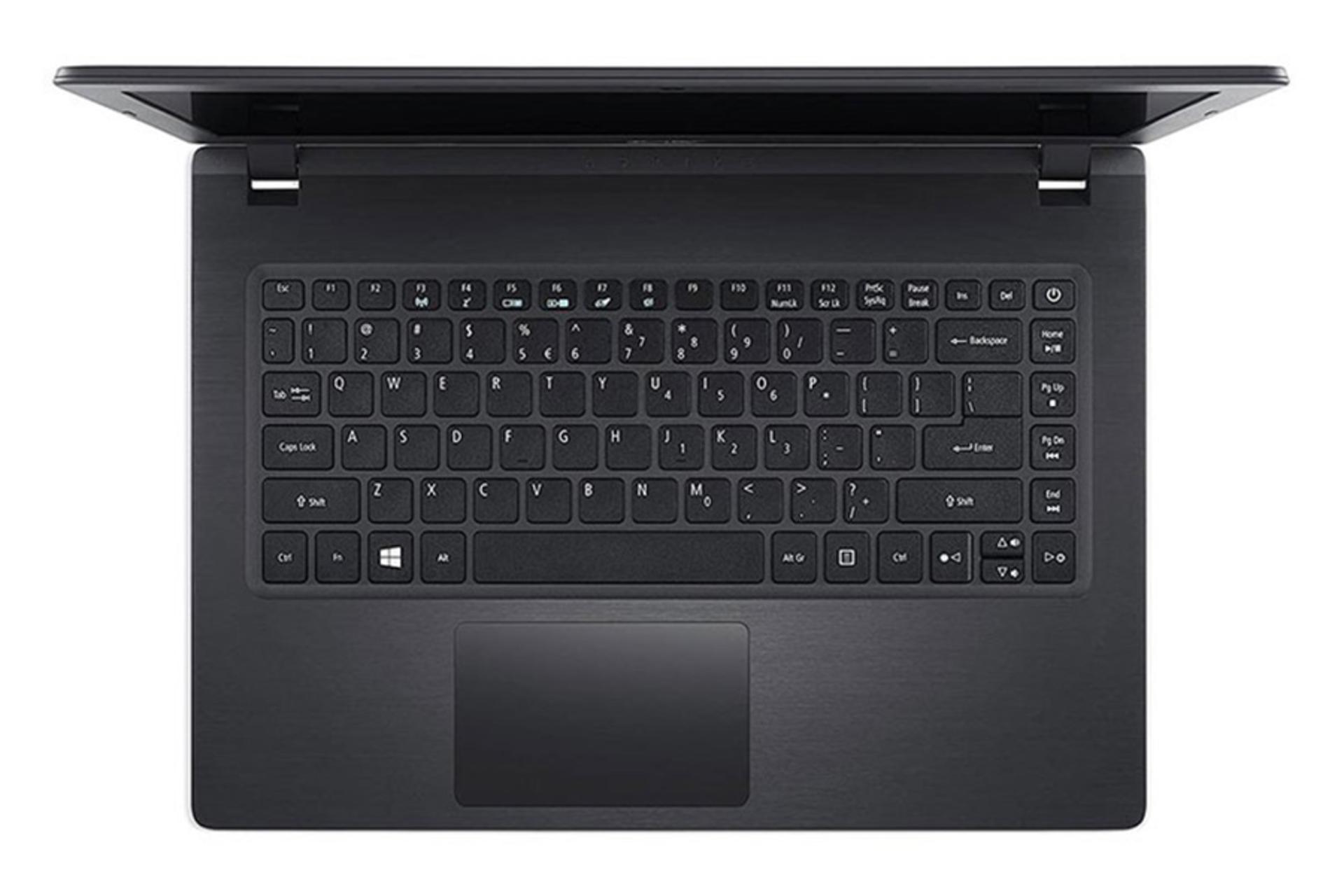 نمای بالا لپ تاپ ایسر اسپایر 1 و نمایش کیبورد