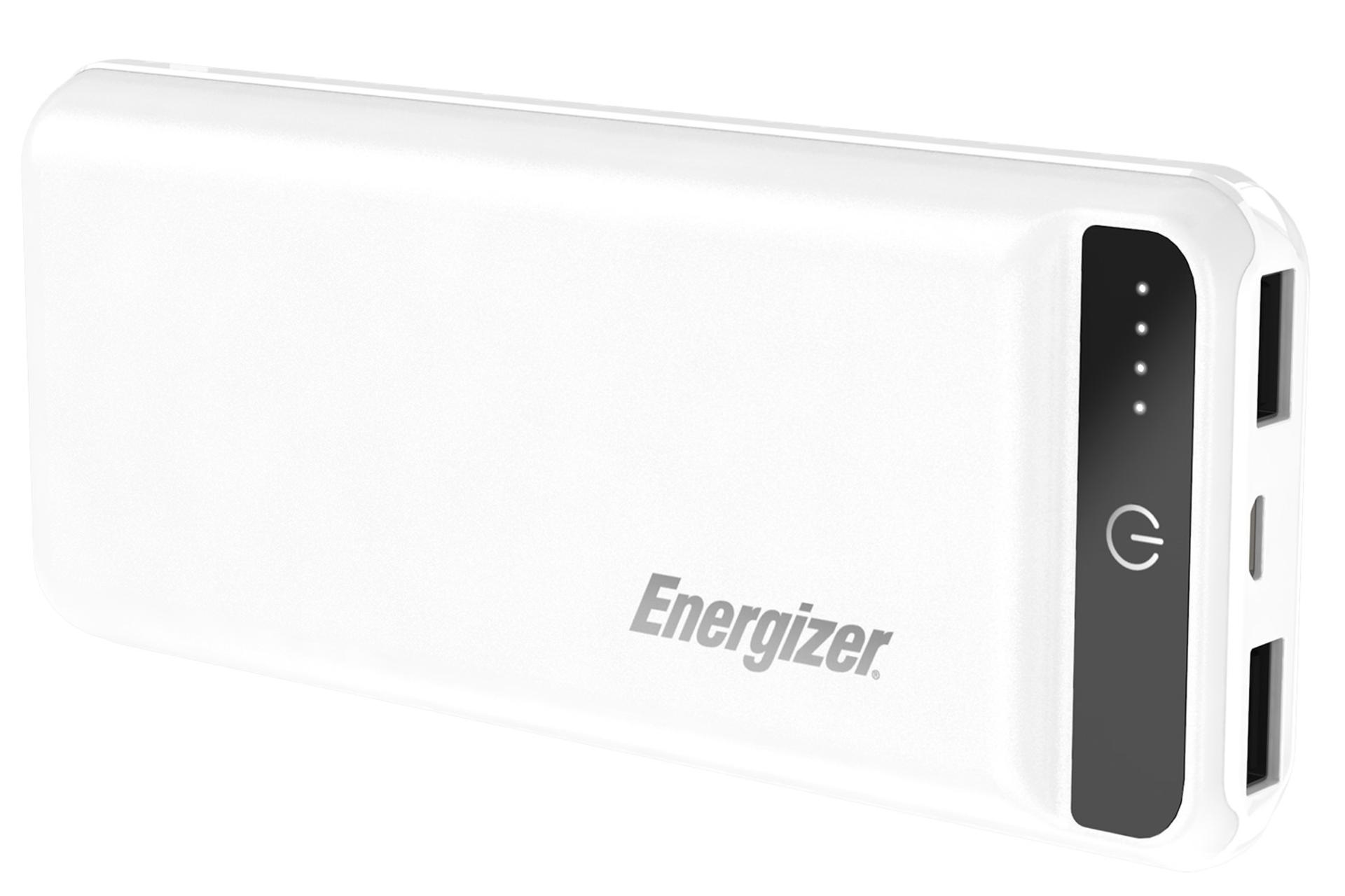 نمای خوابیده پاور بانک انرجایزر UE15032 به همراه درگاه ها