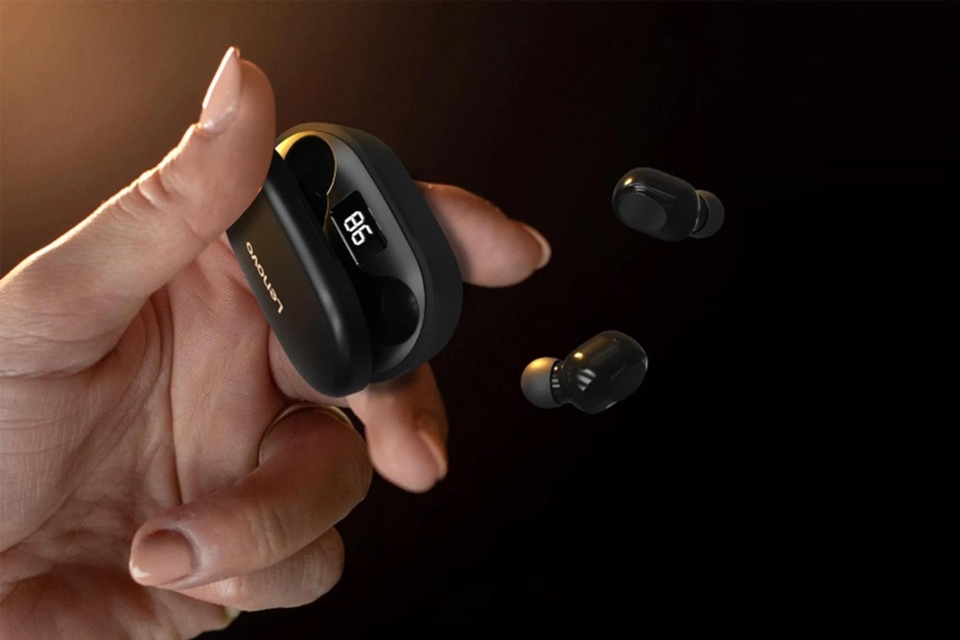 ایرباد بی سیم لنوو Lenovo XT91 مشکی