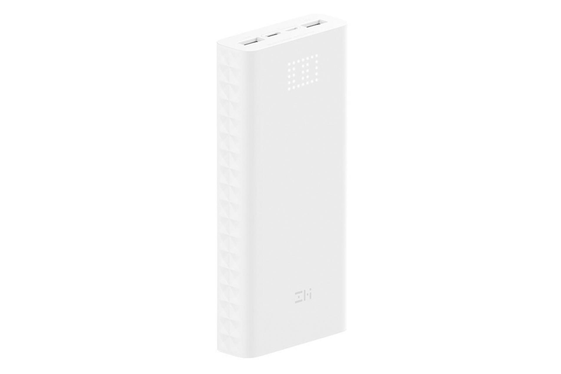 پاور بانک شیائومی زد ام آی Xiaomi ZMI QB821 20000mAh با ظرفیت 20000 میلی‌آمپر ساعت سفید