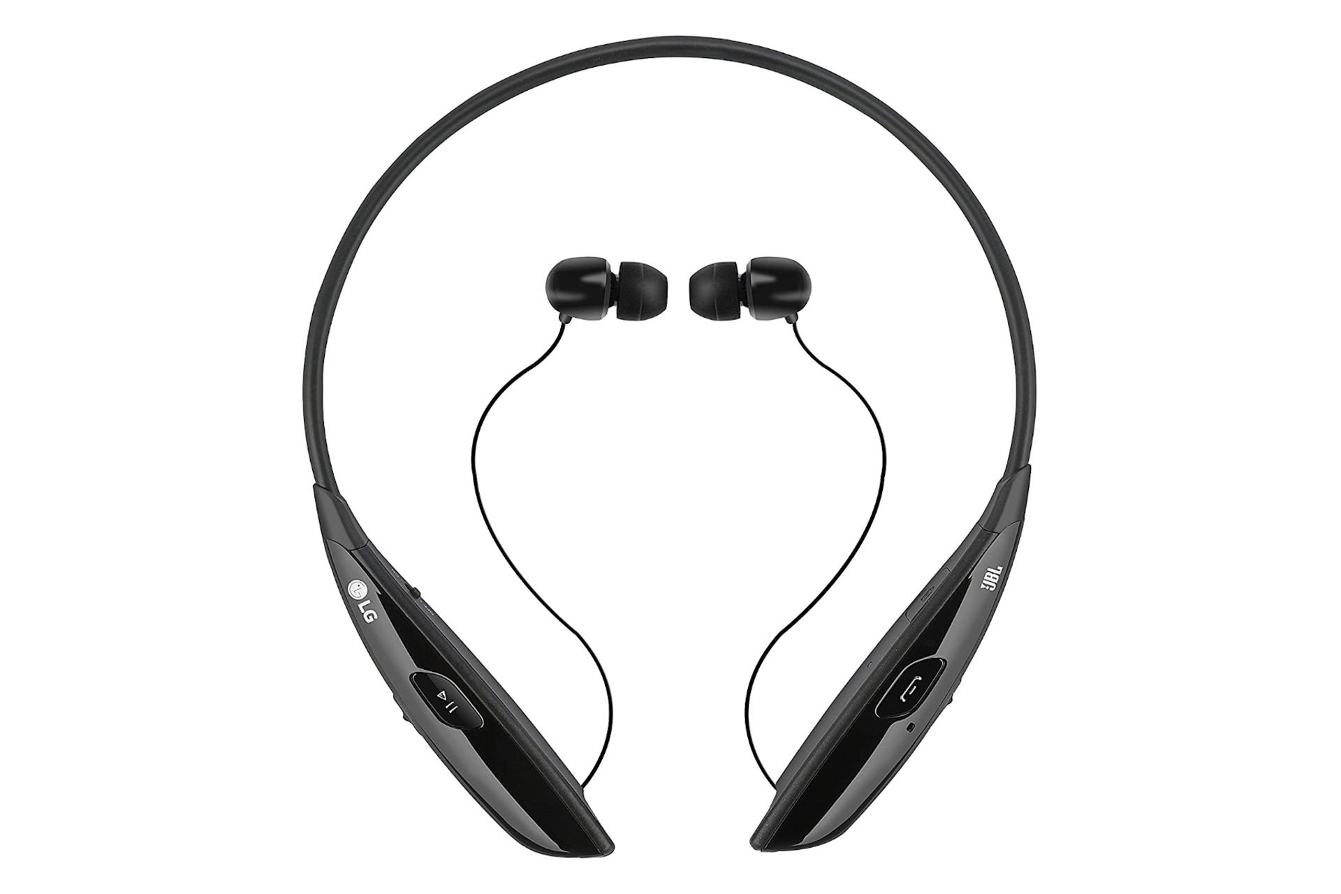 نمای روبرو هدفون بی سیم ال جی LG TONE Ultra HBS-810 مشکی