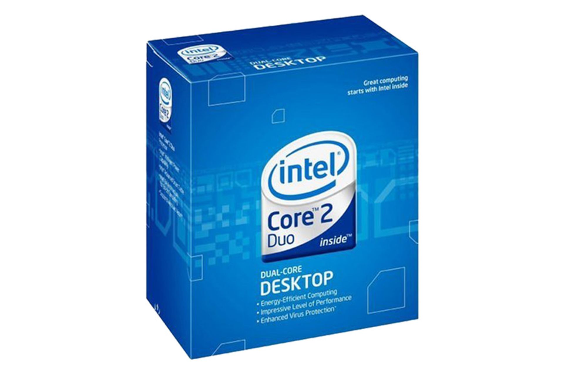 نمای جعبه پردازنده اینتل Core 2 Duo E7500