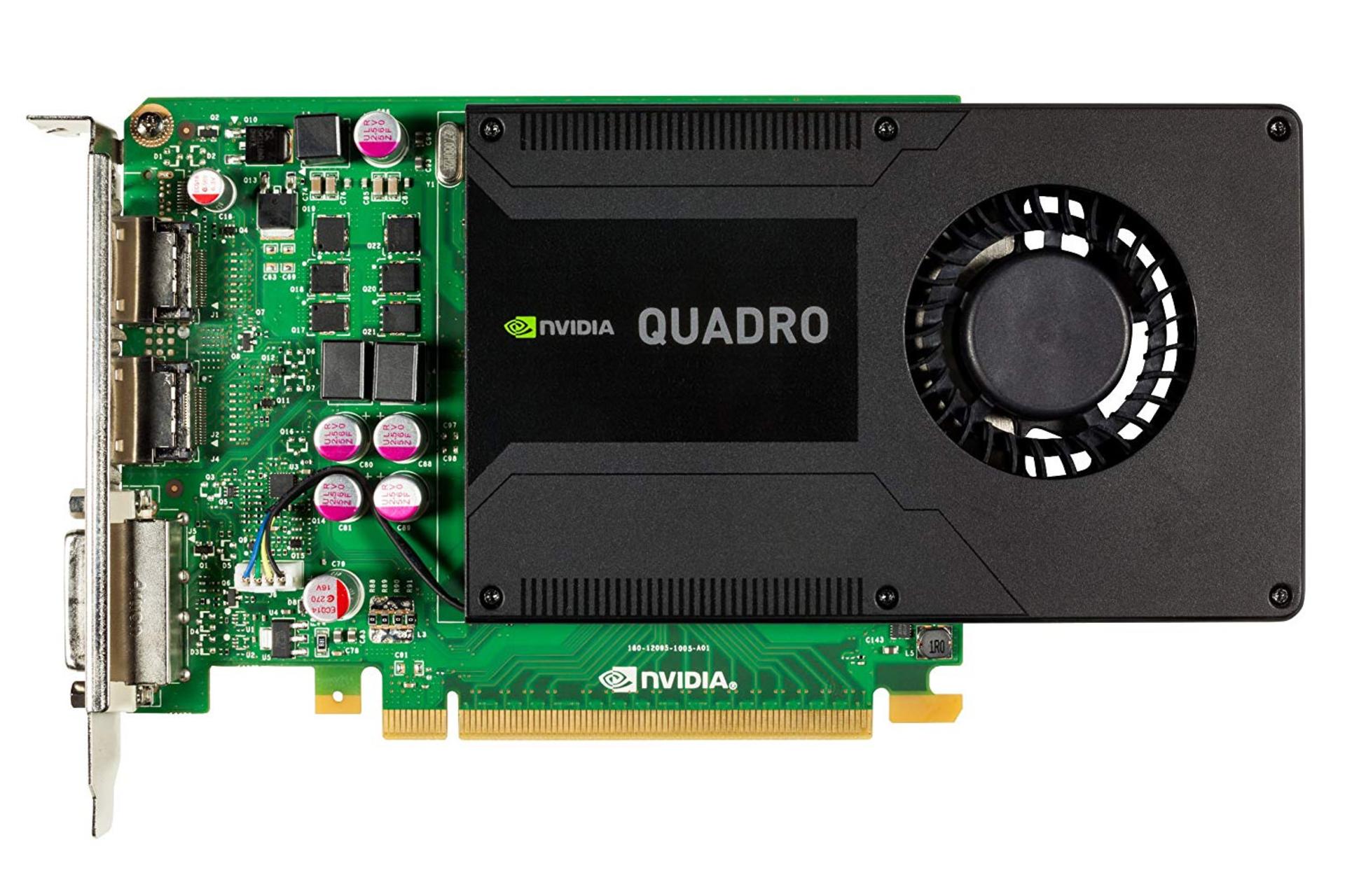 نمای جلو کارت گرافیک انویدیا Quadro K2000
