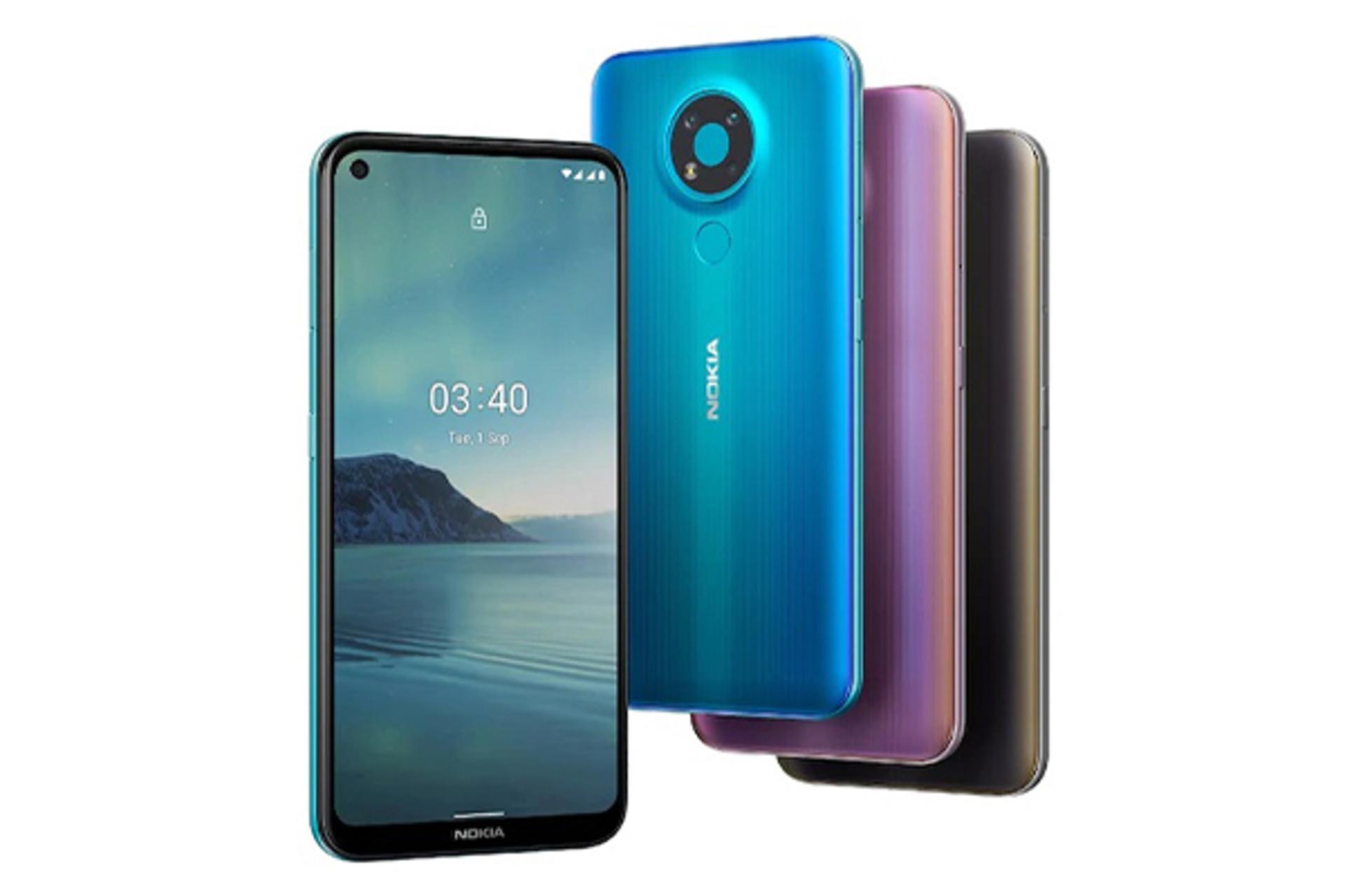 گوشی Nokia 3.4 در رنگ های مختلف / نوکیا 3.4