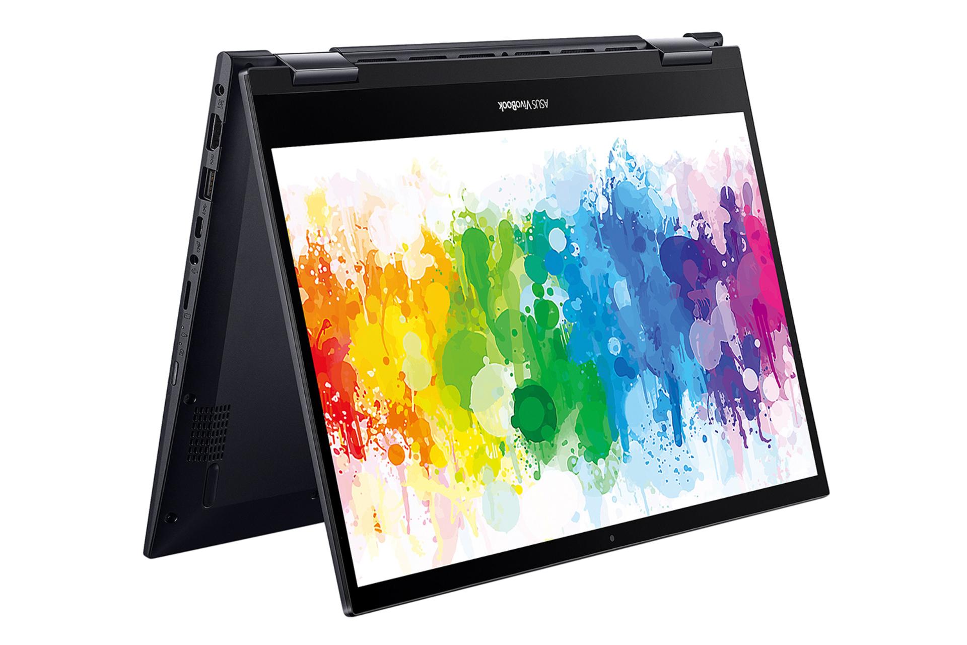 لپ تاپ ایسوس ویووبوک فلیپ 14 tm420ua در حالت فلیپ شده