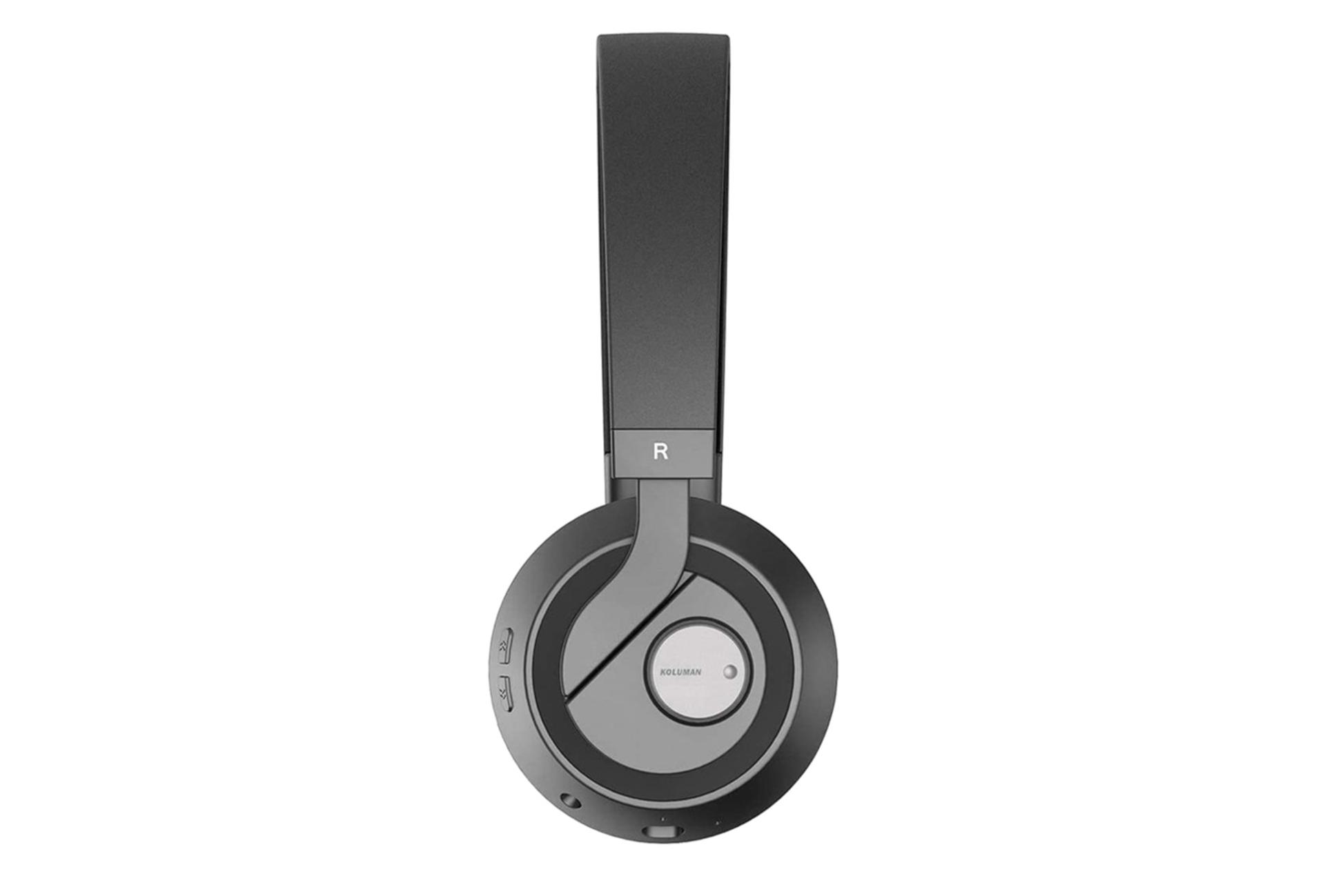 نمای جانبی هدفون بی سیم کلومن Koluman K6 مشکی