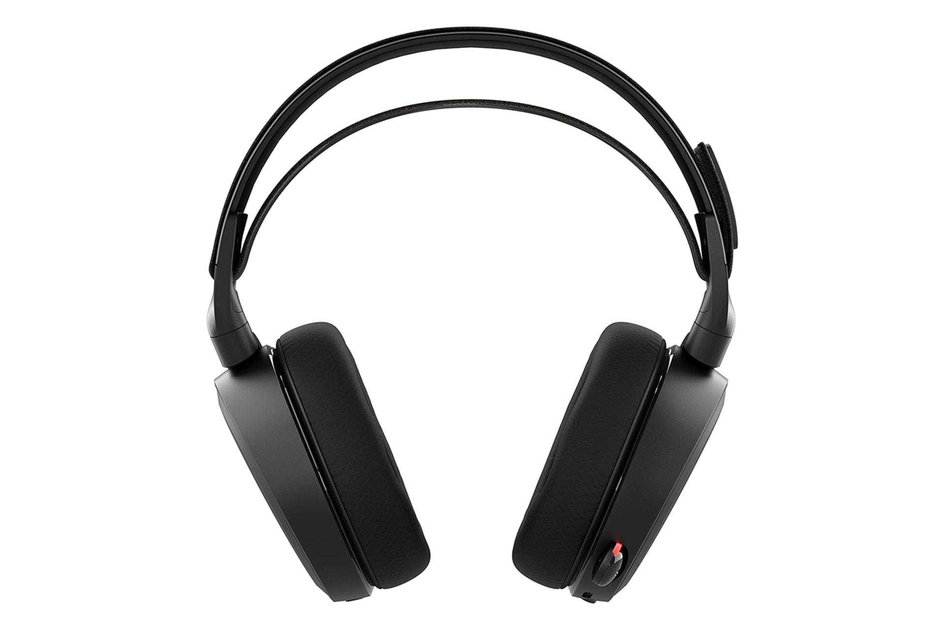 نمای روبرو هدست گیمینگ استیل سریز SteelSeries Arctis 7 مشکی